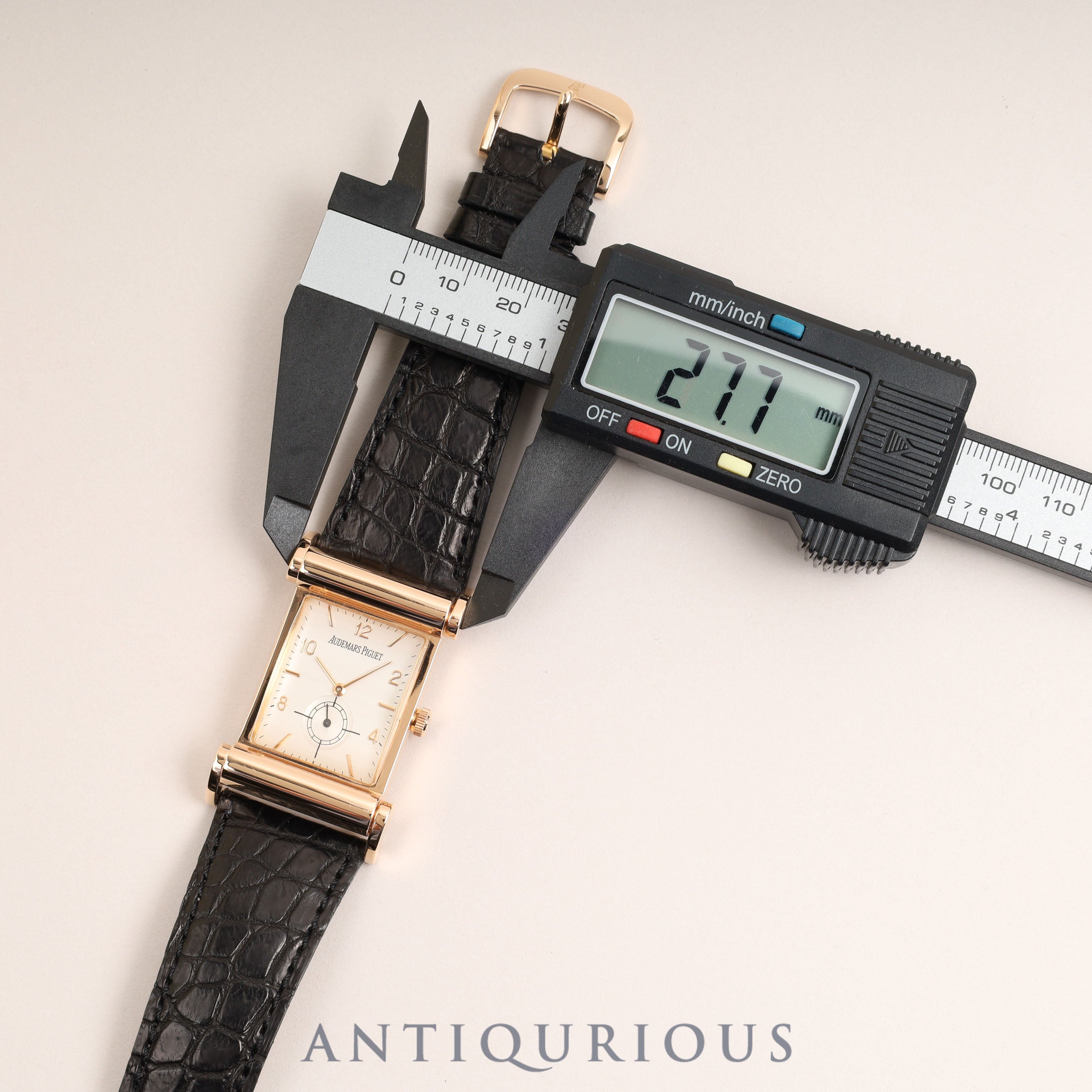 オーデマ・ピゲ カナぺ 149340R.00.A002XX.01 手巻き Cal.2085/2832 750PG 革 純正尾錠(750PG)アイボリー文字盤 紙箱 コンプリートサービス済み