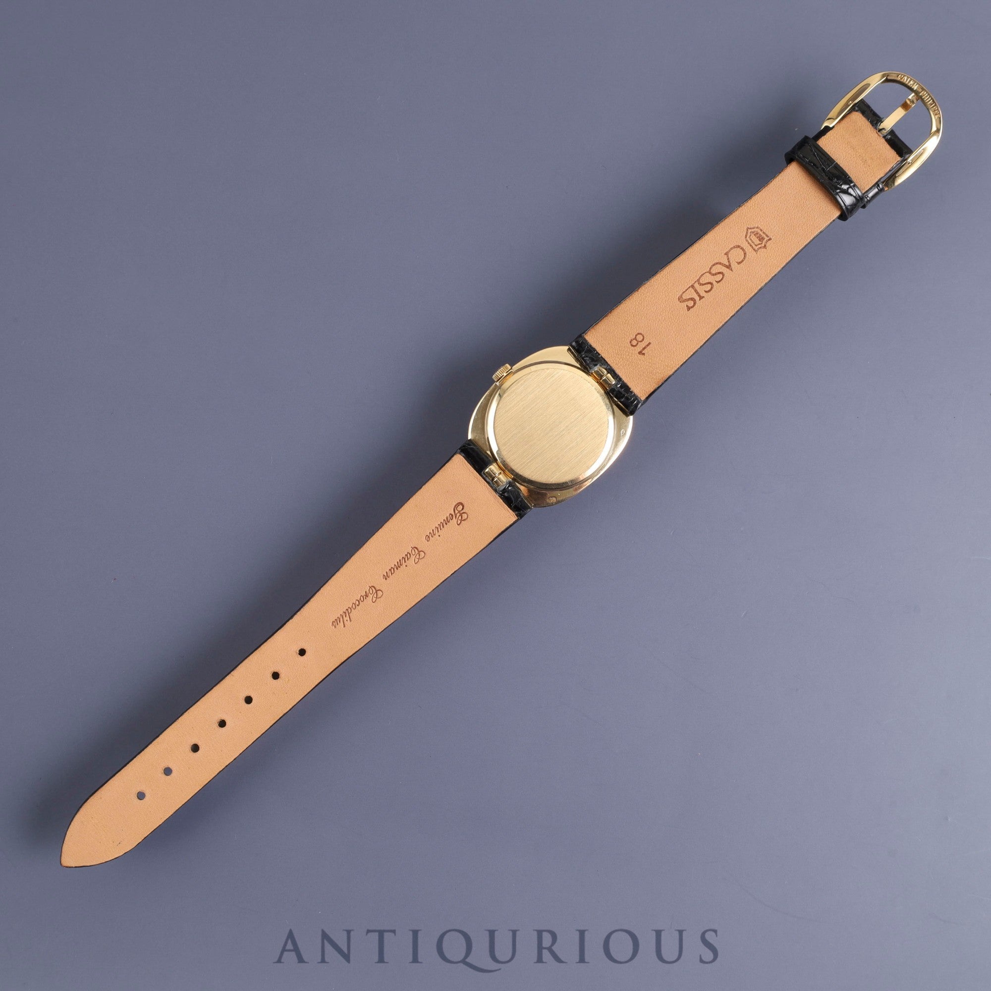 パテック・フィリップ ゴールデンエリプス 3848 手巻き Cal.215 750 革 純正尾錠(750)ブルー文字盤 オーバーホール済み