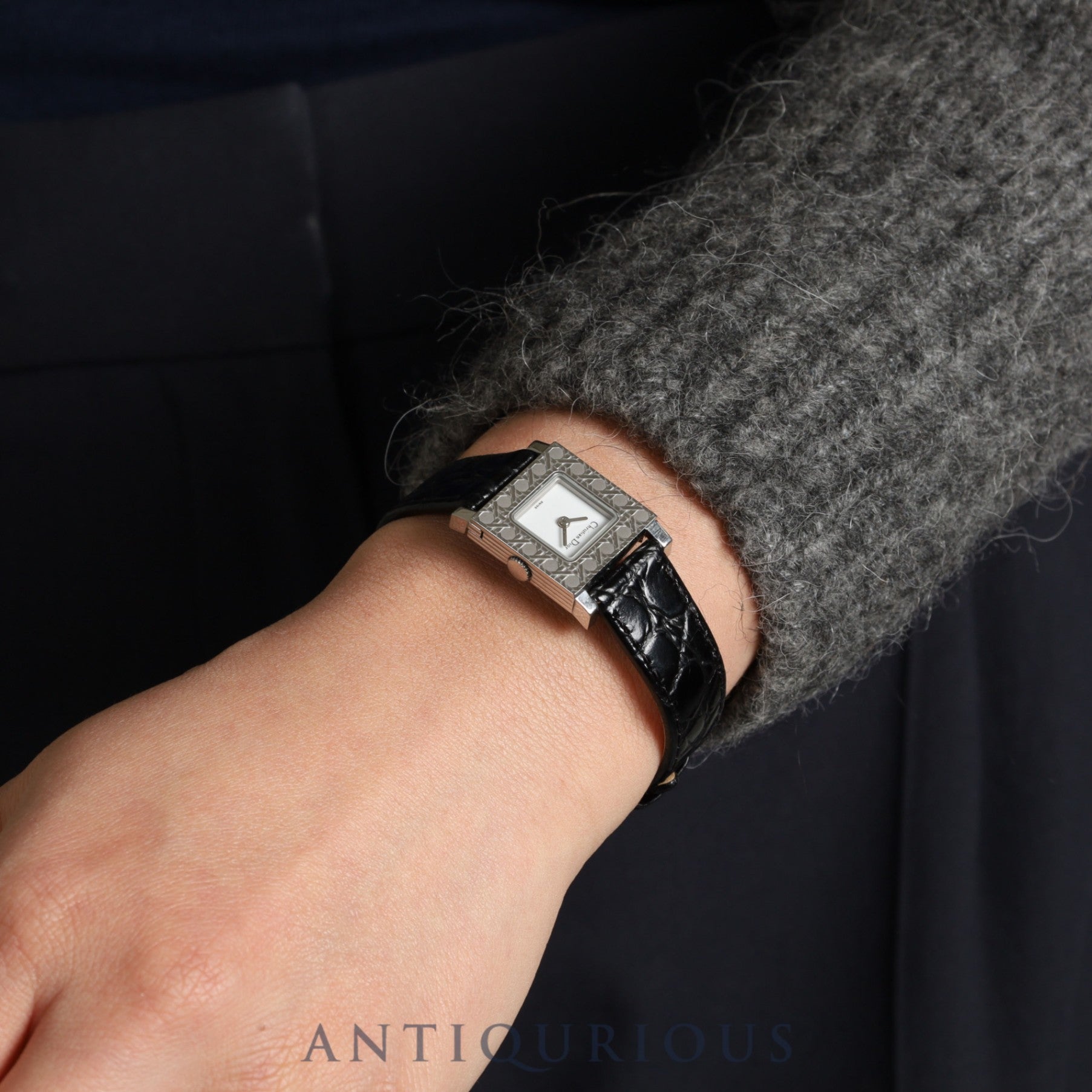 Christian Dior La Parisienne D60-109 Quartz Cal.980.003 SS Leather Genuine Buckle (SS) White Dial Overhauled