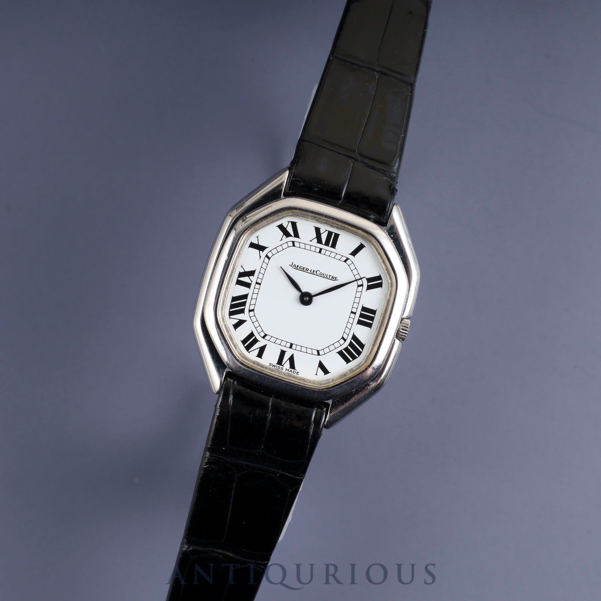 Jaeger-LeCoultre Octagonal Case 4479 42 Manual Winding Cal.861 SS Leather Genuine Buckle (SS) White Roman Dial Warranty (Unsigned) Overhauled