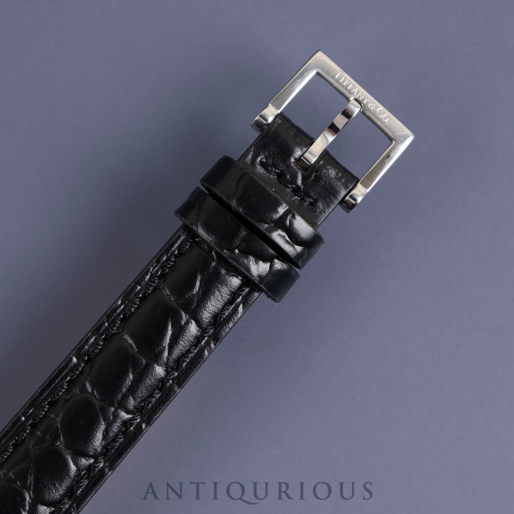 ティファニー ギャラリー Z3000.10.10A21A68A クォーツ Cal.976.001 SS 革 純正バックル(SS)シルバー文字盤 箱 保証書(2013年)オーバーホール済み