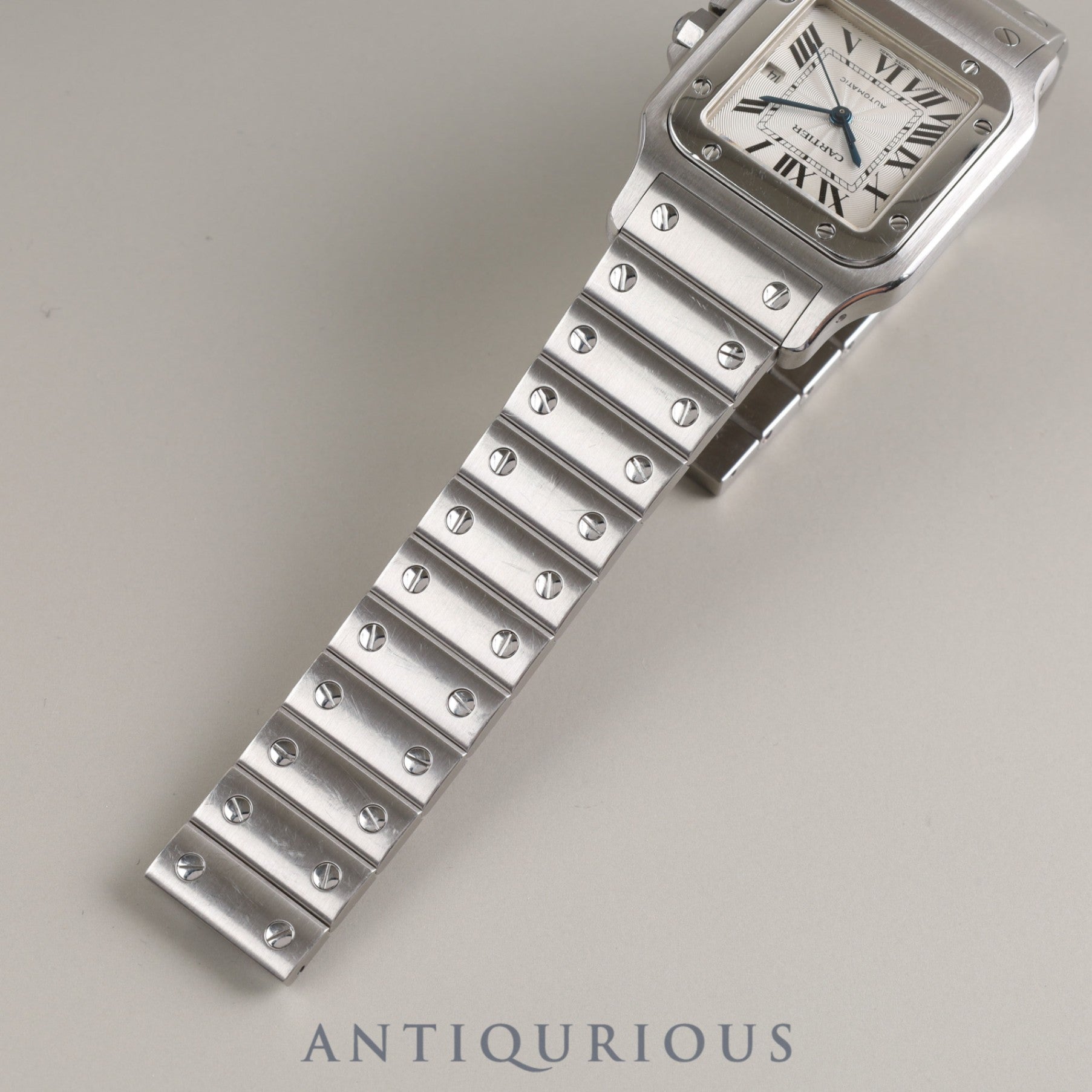 Cartier Santos Galbee LM 2319 Automatic SS SS Silver Guilloche Dial