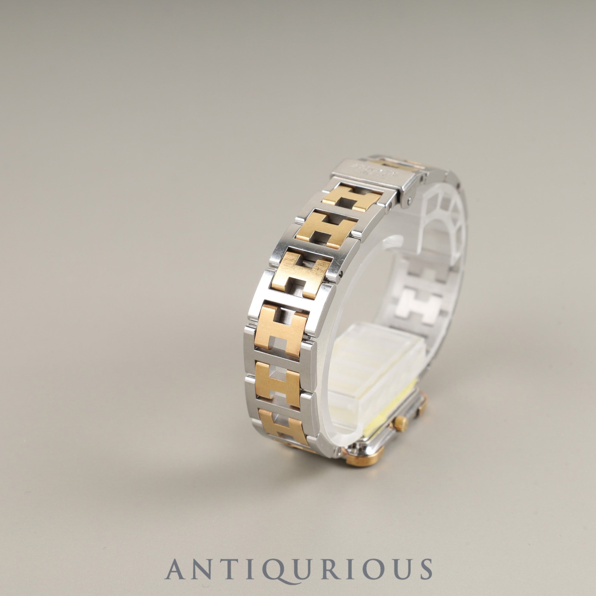 エルメス クロアジュール CR1.220 クォーツ Cal.976.001 SS/GP SS/GP ホワイト文字盤 箱 保証書(2000年) オーバーホール済み