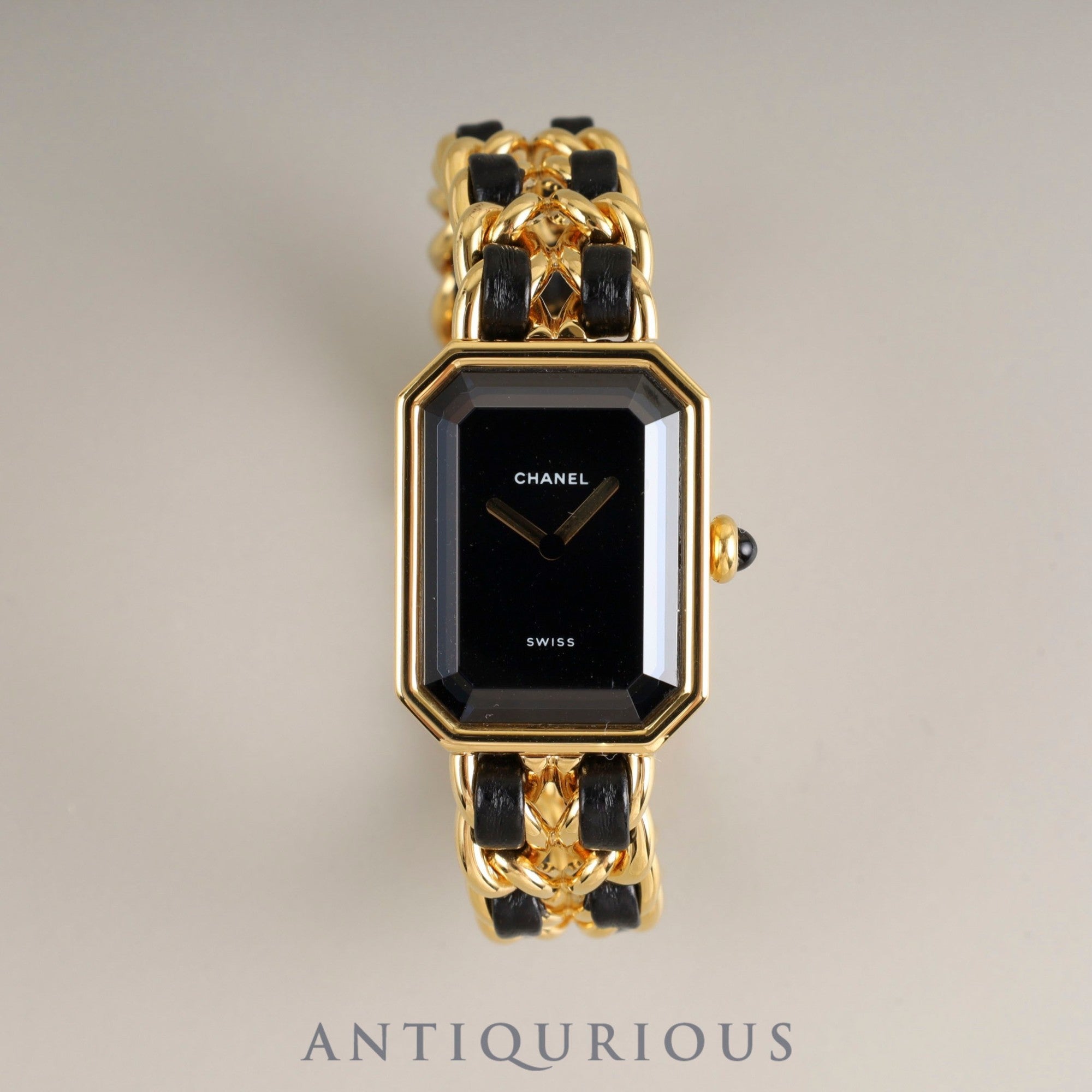 Chanel Premiere S H0001 Quartz Cal.976.001 GP GP/Leather Black Dial Overhauled