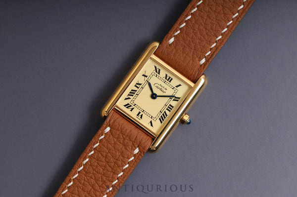 Cartier Must Tank SM QZ Ivory Roman Dial