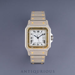 Cartier Santos Galbee LM AC 23.80g OR 0.750 4.05g /2961 Automatic Caliber 2671 Stainless Steel/Yellow Gold Stainless Steel/Yellow Gold White Roman Dial Box Booklet Warranty Cartier Repair Details (2002) Overhauled