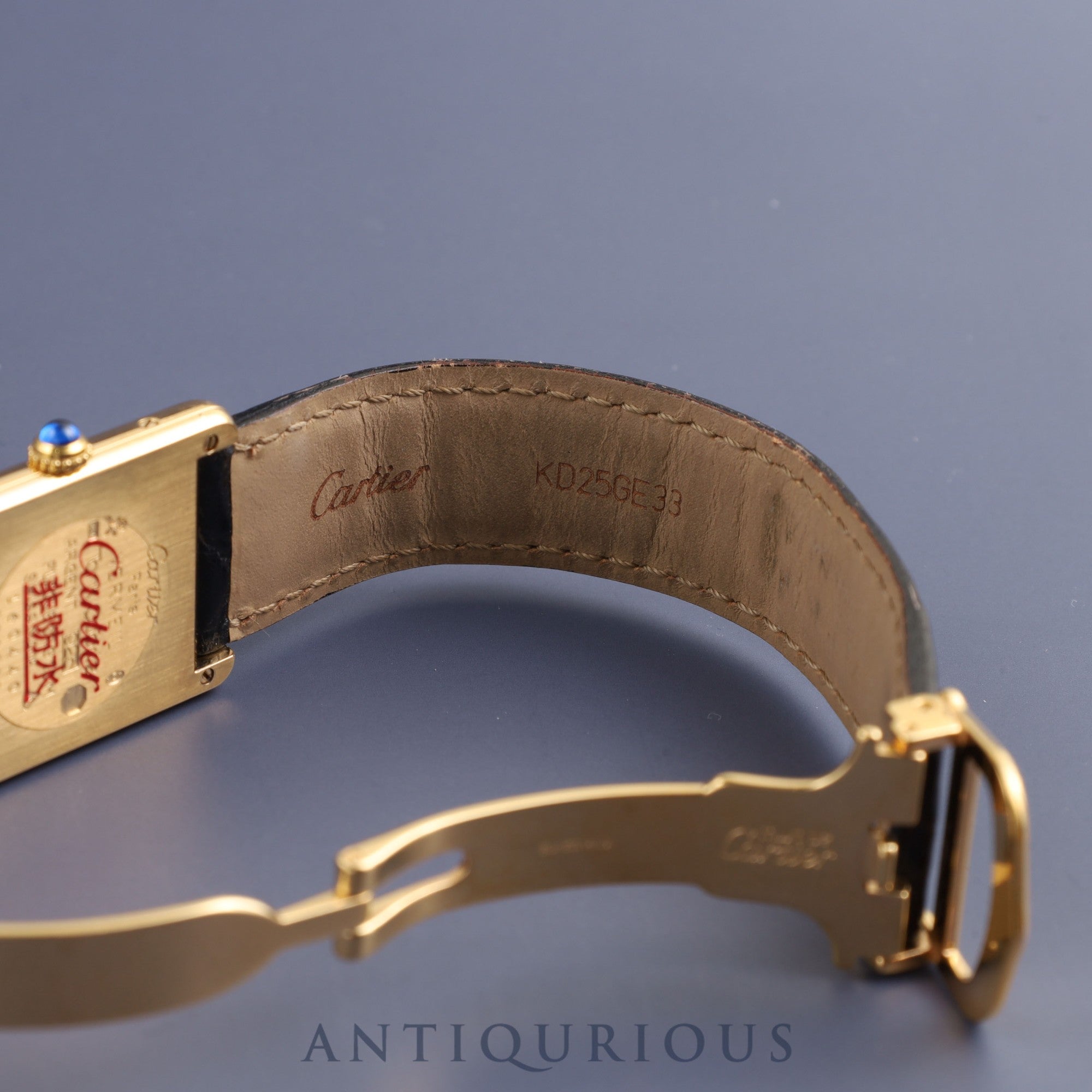 Cartier Must Tank LM 590005 Quartz Cal.069 SV925 Genuine leather strap Genuine D buckle Opalan dial Overhauled