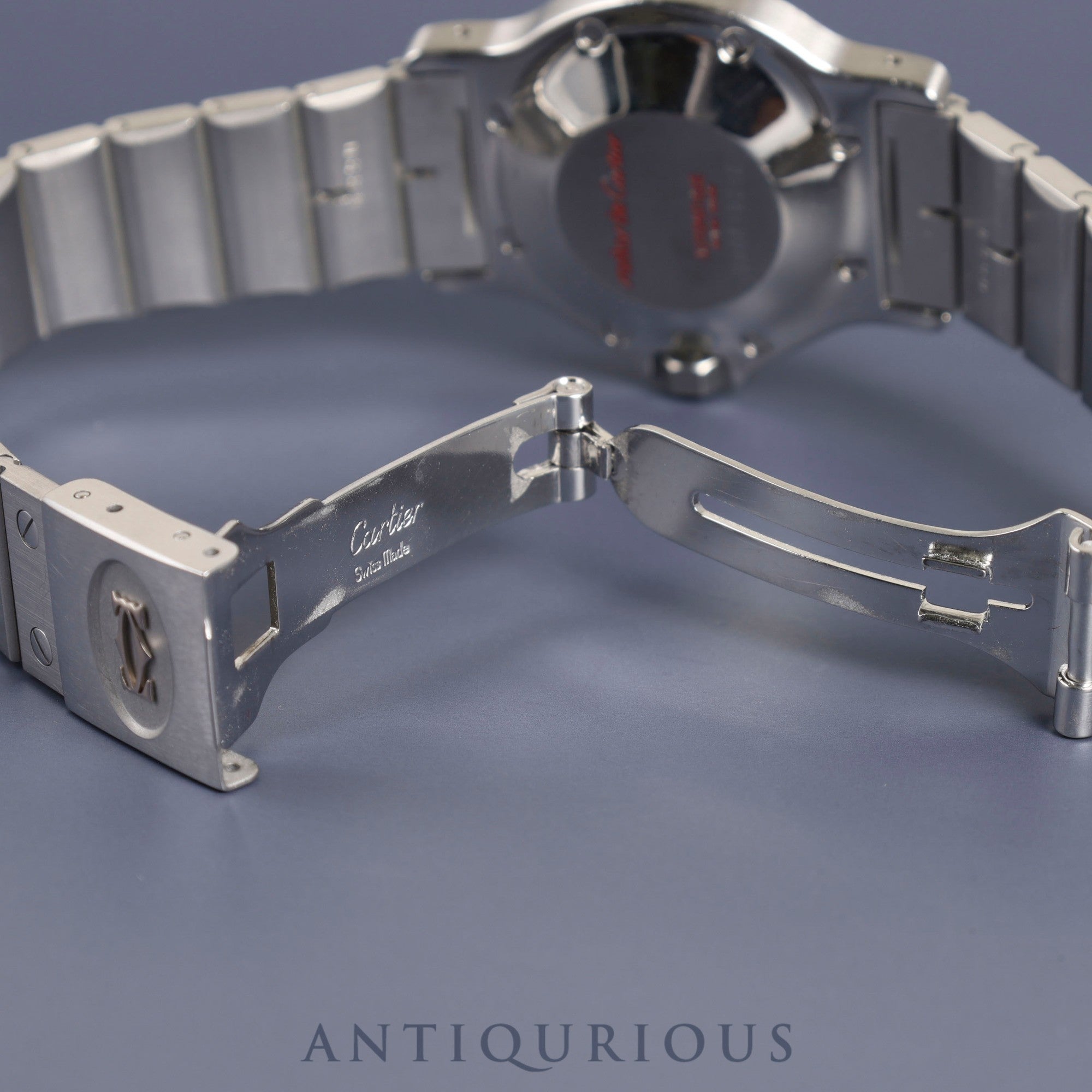 Cartier Santos Octagon LM 2965 Automatic SS SS White Roman dial Box Warranty (no date) Complete service (full maintenance) completed at Cartier boutique