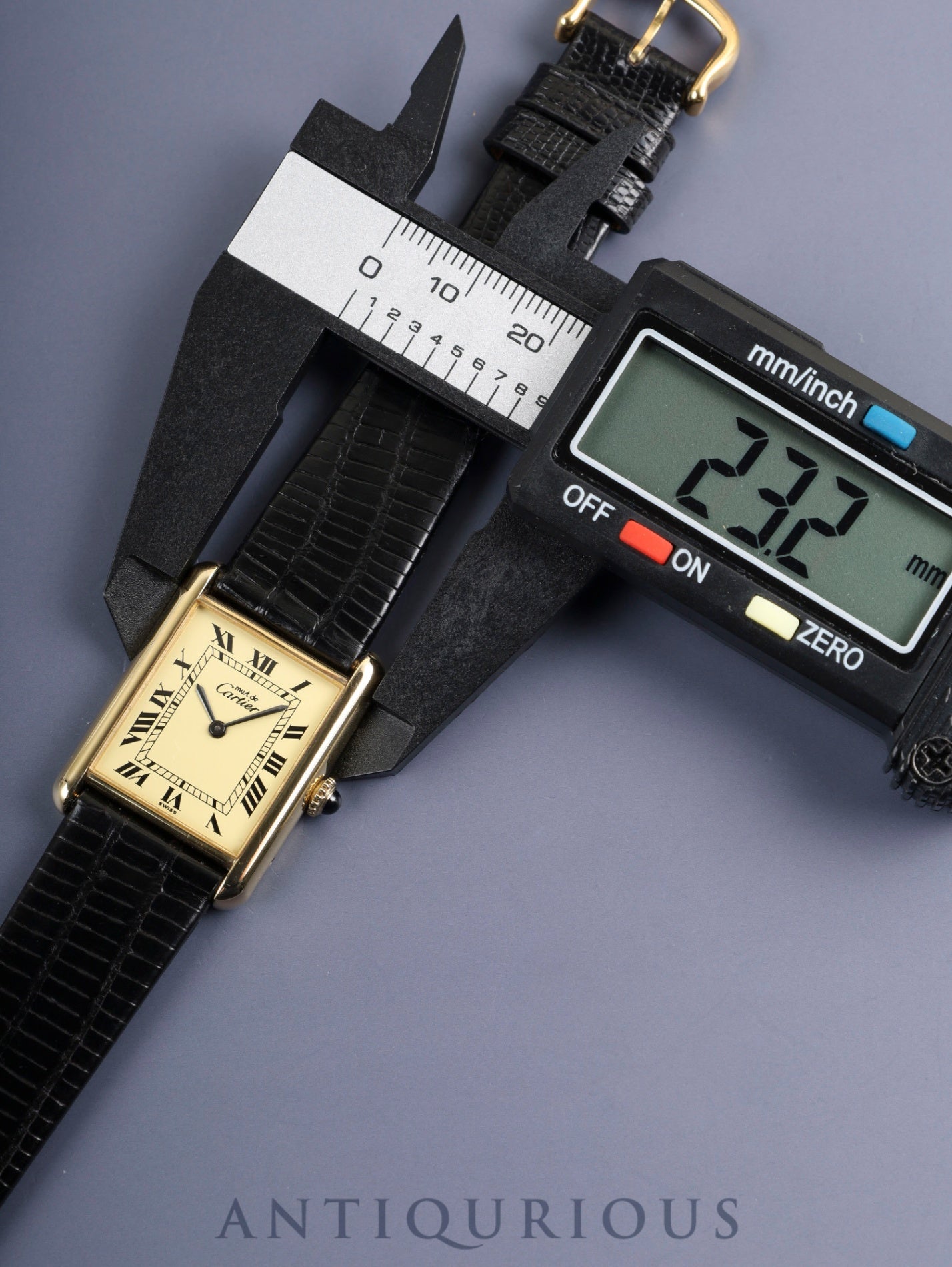 カルティエ マストタンク LM 手巻き Cal.78-1 SV925 革 純正ピンバックル(GP)アイボリーローマン文字盤(SWISS表記) 箱 冊子 国際永久保証書(1982年 / 個人名記載) オーバホール済み