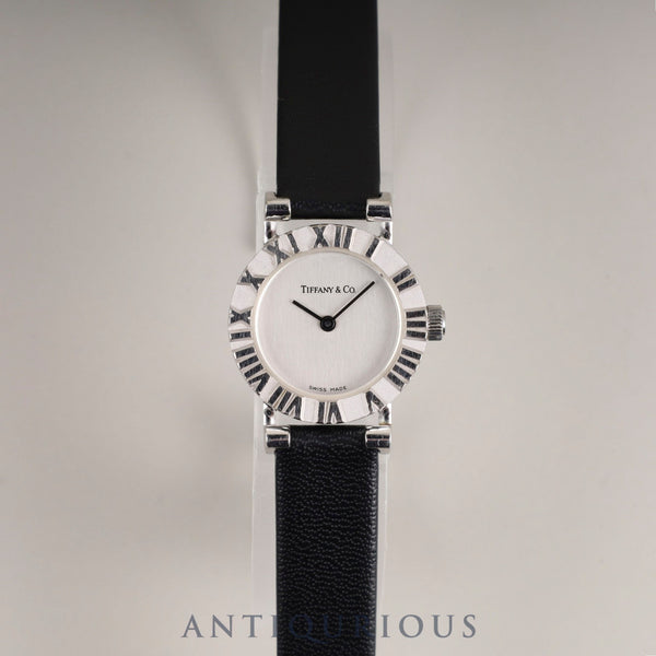 ティファニー アトラス S0640 クォーツ Cal.976.001 SV925 革 純正尾錠(SS) シルバー文字盤 オーバーホール済み