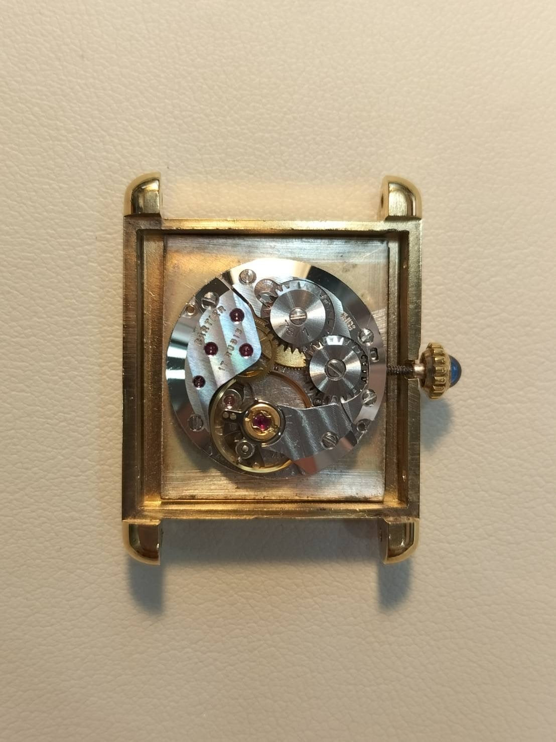 Cartier Must Tank LM Manual winding Cal.78-1 SV925 Leather Genuine buckle (GP) Mahogany dial Overhauled