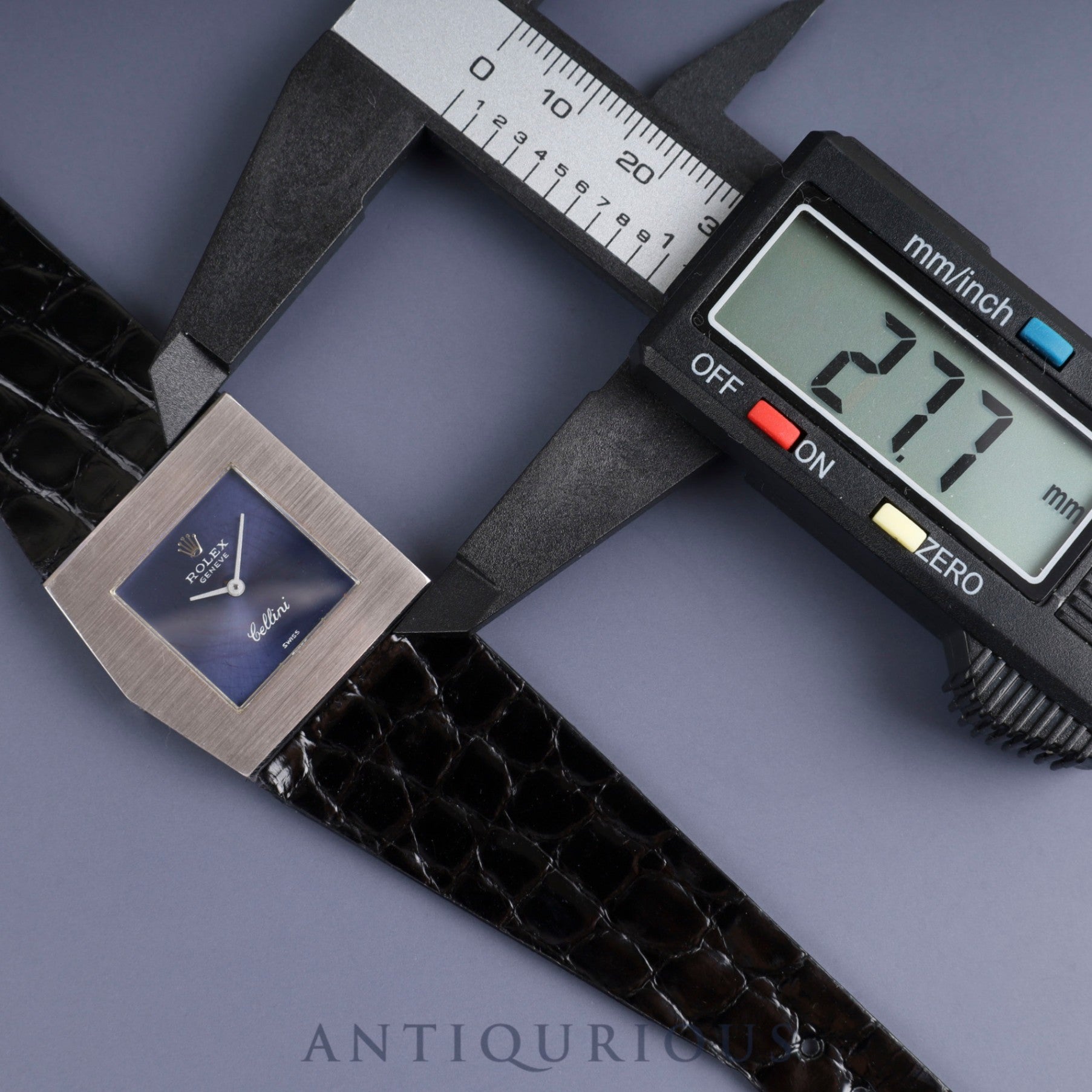 Rolex Cellini King Midas 4017 Manual winding Cal.1600 750 Leather Genuine buckle (SS) Blue dial 27 x 27 mm No. 34 (1971) Overhauled