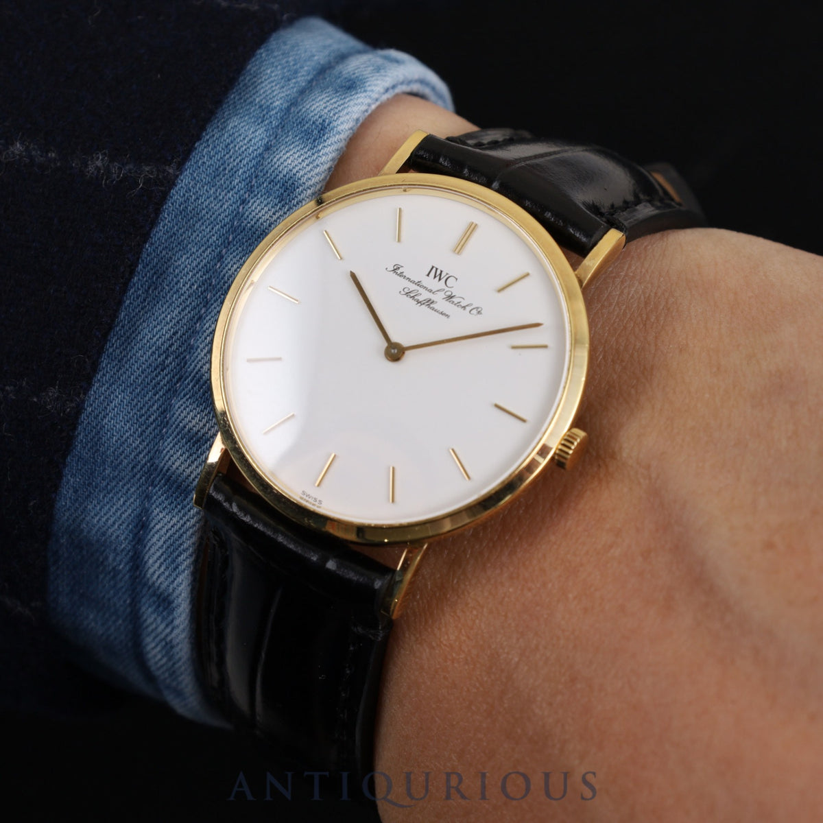 IWC ポートフィノ 2010 手巻き Cal.849 YG 革 純正尾錠(GP)ホワイト文字盤 オーバーホール済み アイダブリュシー