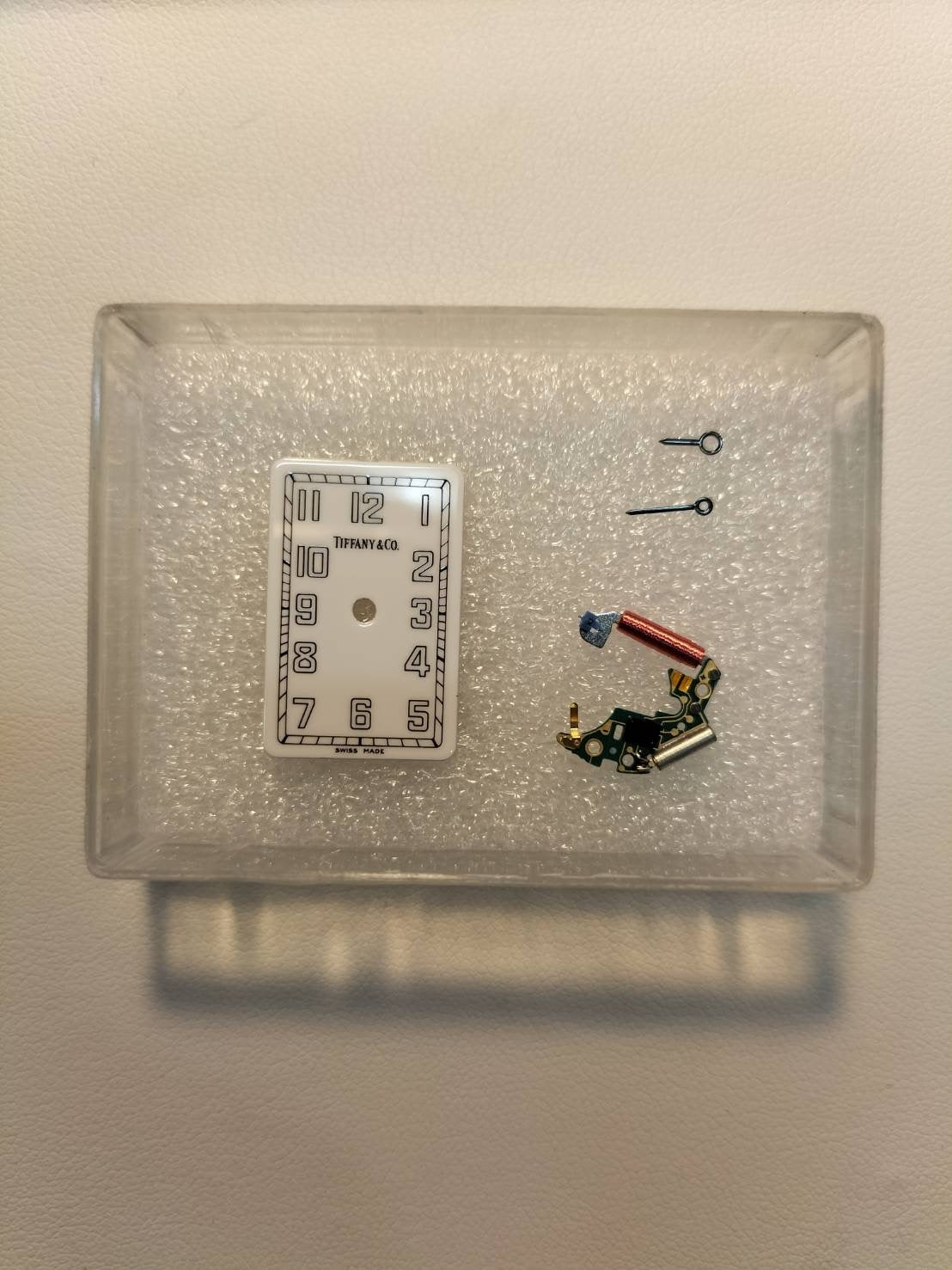 ティファニー クラシックスクエア レクタンギュラー クォーツ Cal.901.001 SS 革 純正尾錠(SS) ホワイトアラビア文字盤 オーバーホール済み