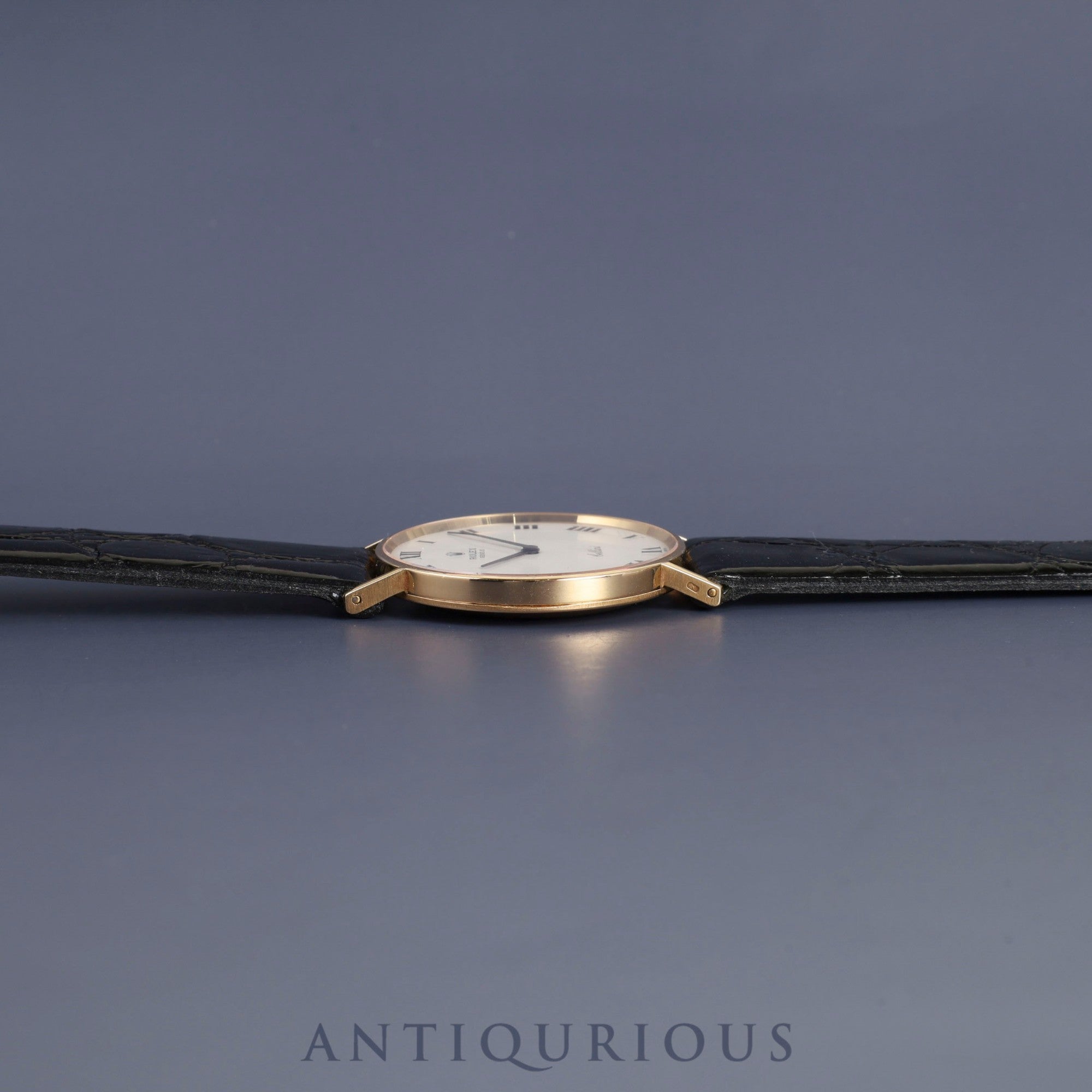 Rolex Cellini 3833 Manual winding Cal.1600 750 Leather Genuine buckle (GP) White Roman dial 1967 (23rd series) Overhauled