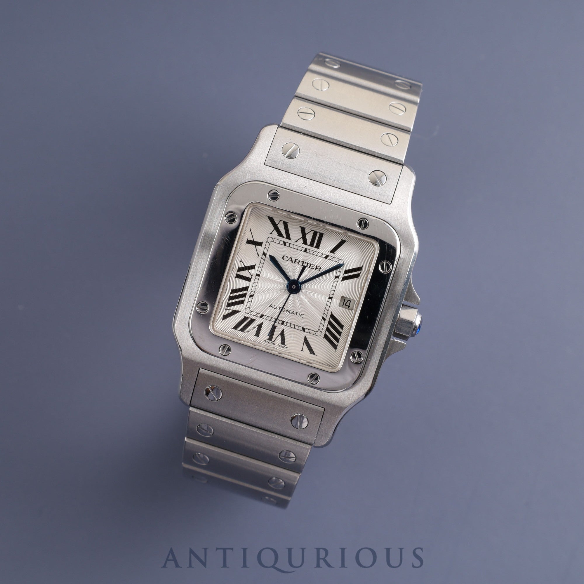 Cartier Santos Galbee LM 2319 Automatic SS SS Silver Guilloche Dial