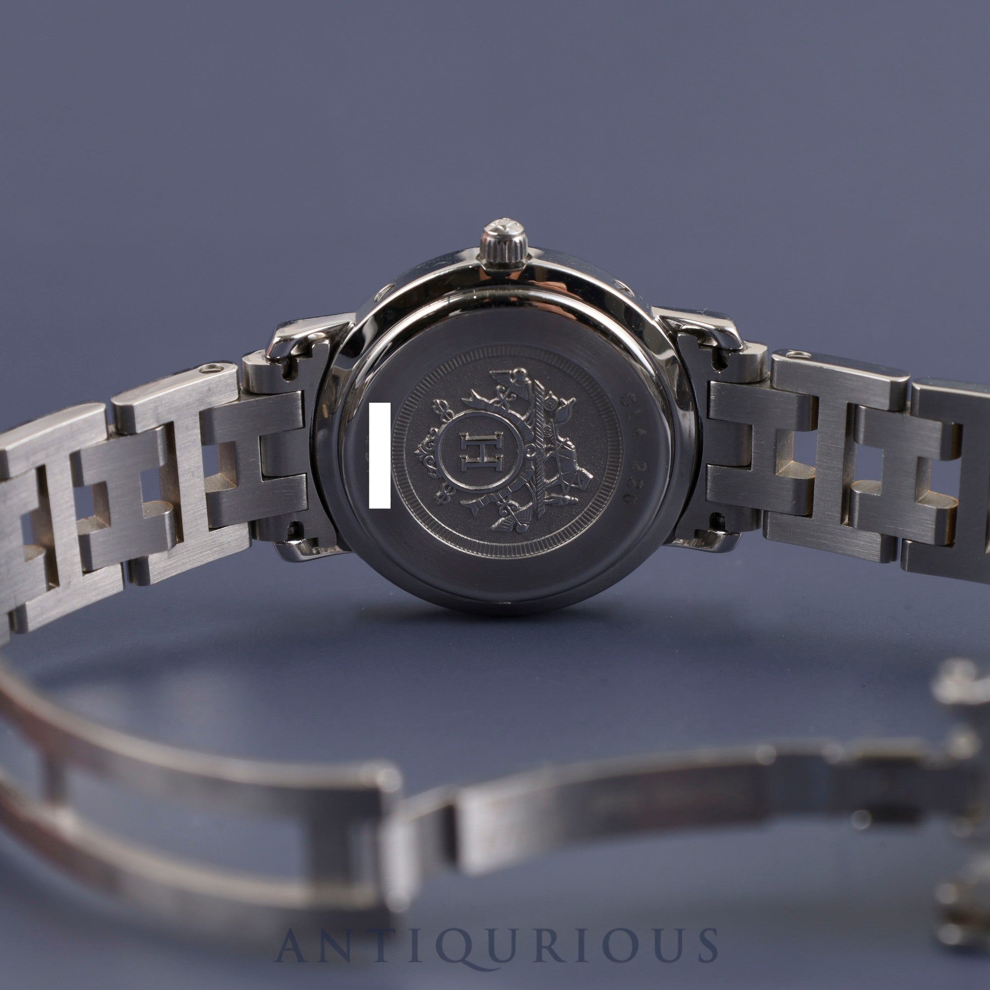 エルメス クリッパー CL4.220 クォーツ SS / YG シャンパンアラビア文字盤 箱 保証書(無記名)コマ2 オーバーホール済み