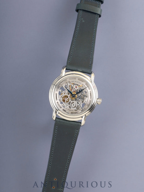 エルメス セザム SM1.710 自動巻き Cal.ETA2892-A2 SS 革 純正バックル(SS) スケルトン文字盤 オーバーホール済み