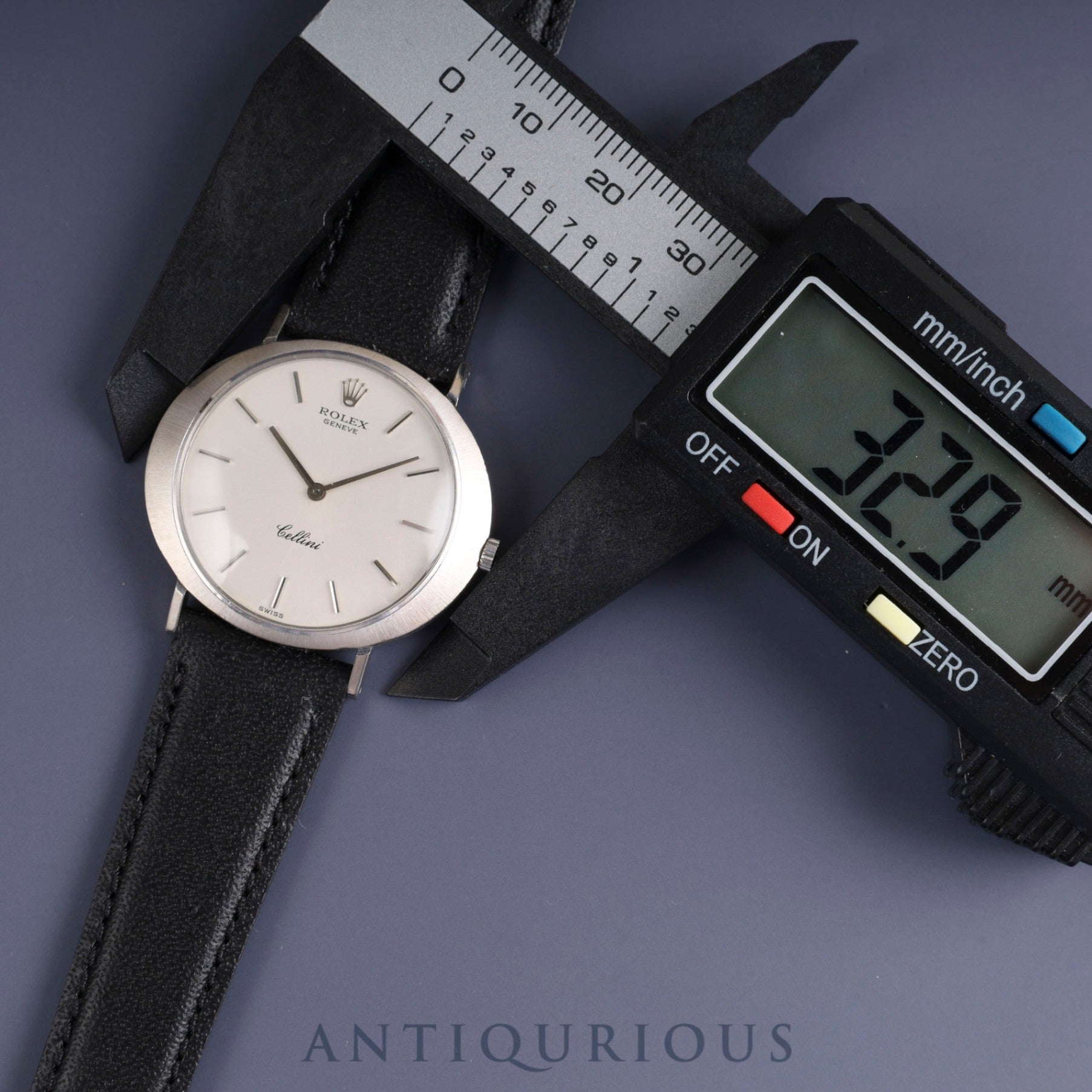 Rolex Cellini 3756 Manual winding Cal.1600 750 Leather Genuine buckle (GP) Silver dial 18th series (1965) Overhauled