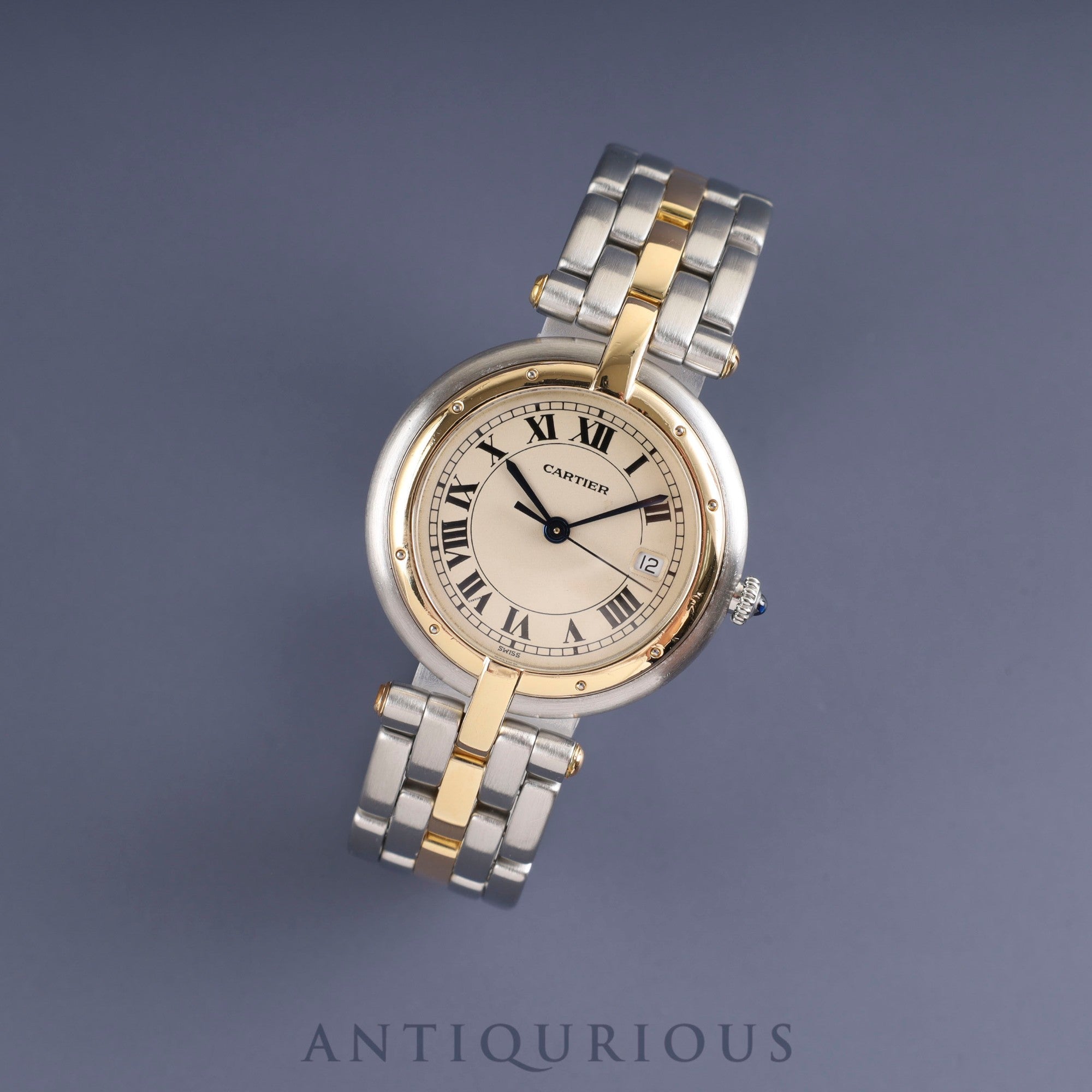 カルティエ パンテール ヴァンドーム LM 183964 クォーツ SS/YG 1ロウ ホワイトローマン文字盤 カルティエブティックにてコンプリートサービス済み