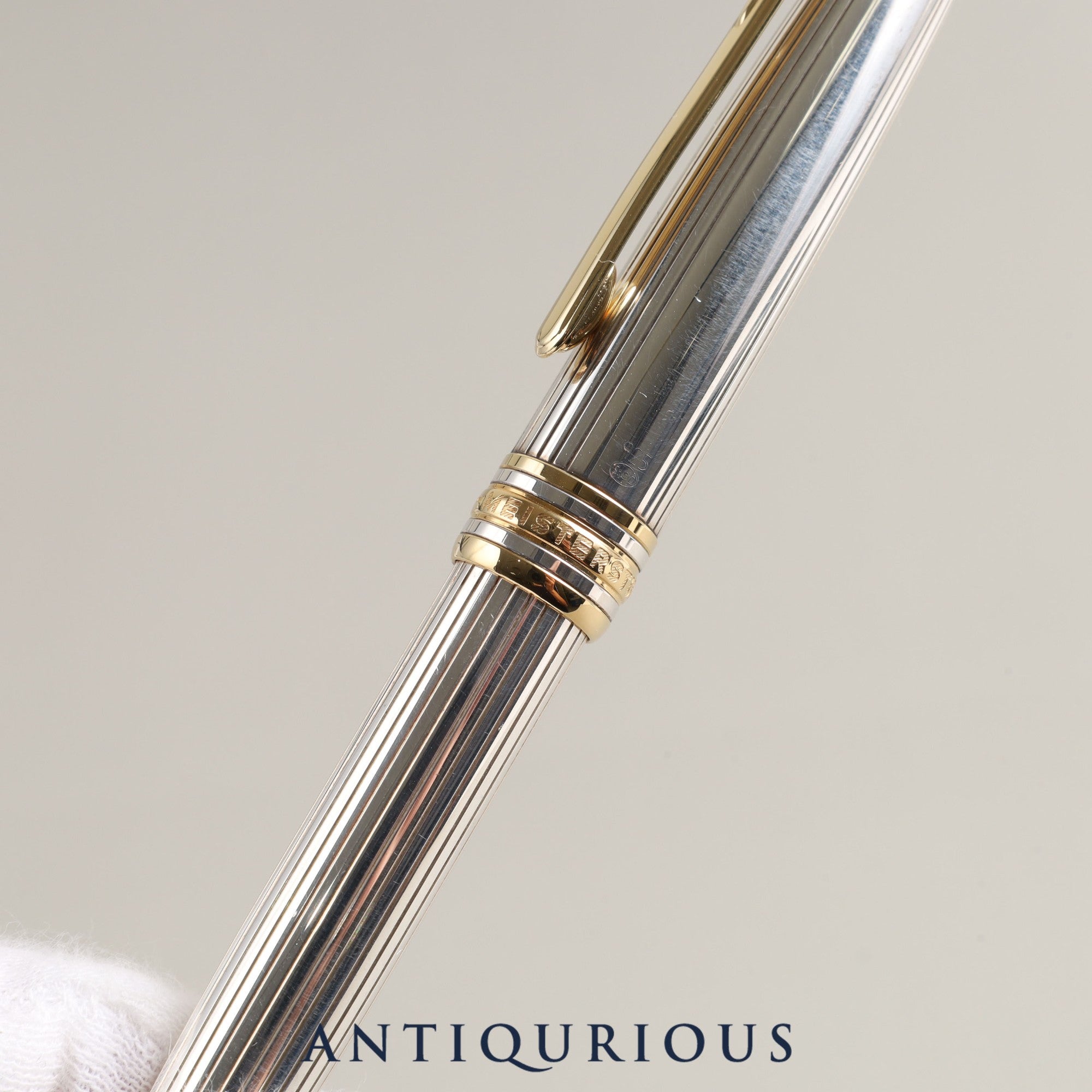 Montblanc Meisterstück Sterling Silver Ballpoint Pen with Montblanc Repair Details and Unused Genuine Refill