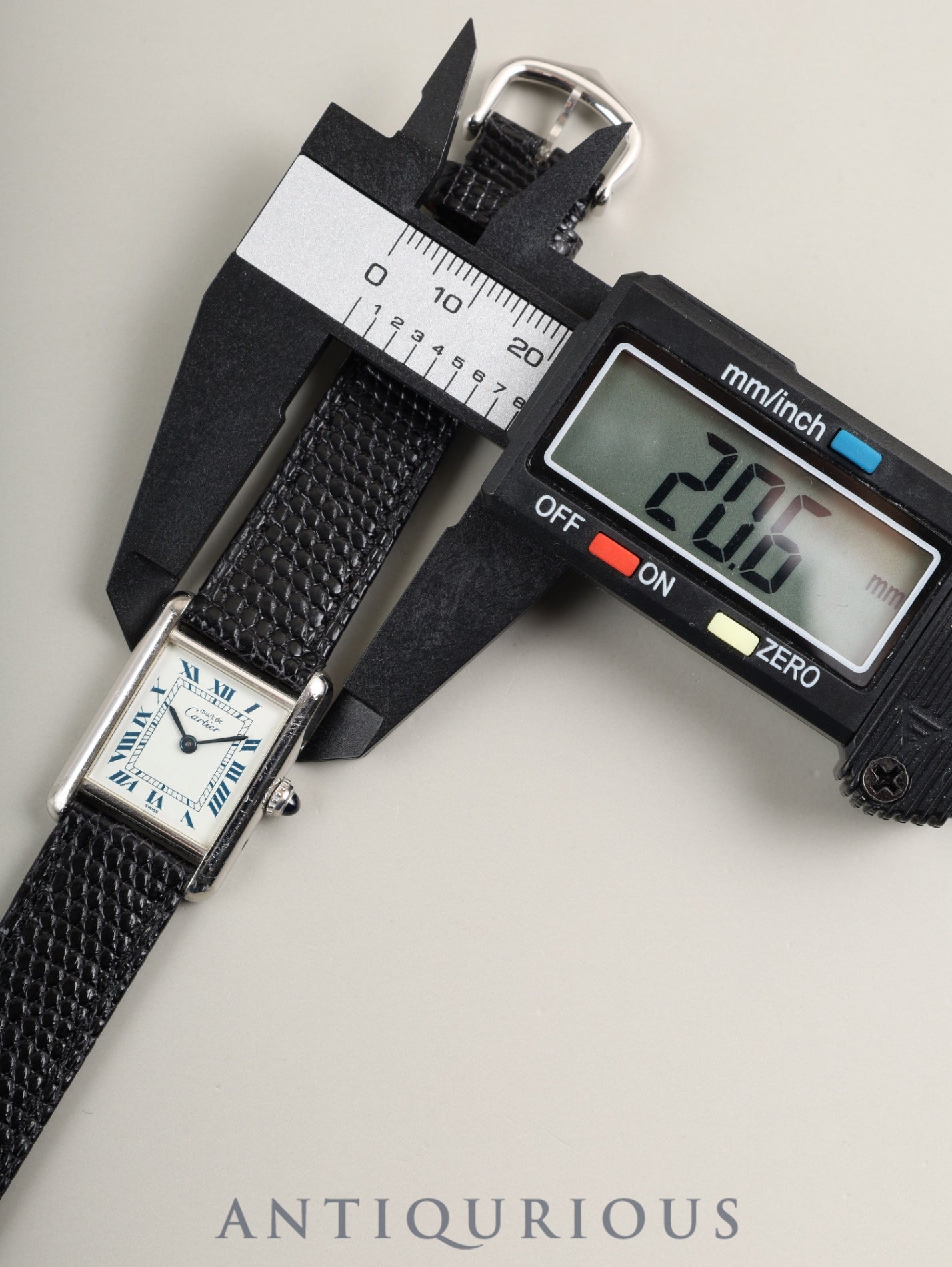 カルティエ マストタンク SM W1001543 / 6057002 クォーツ Cal.057 SV925 革 純正ピンバックル(SS)ホワイトローマン文字盤 (SWISS表記)オーバーホール済み