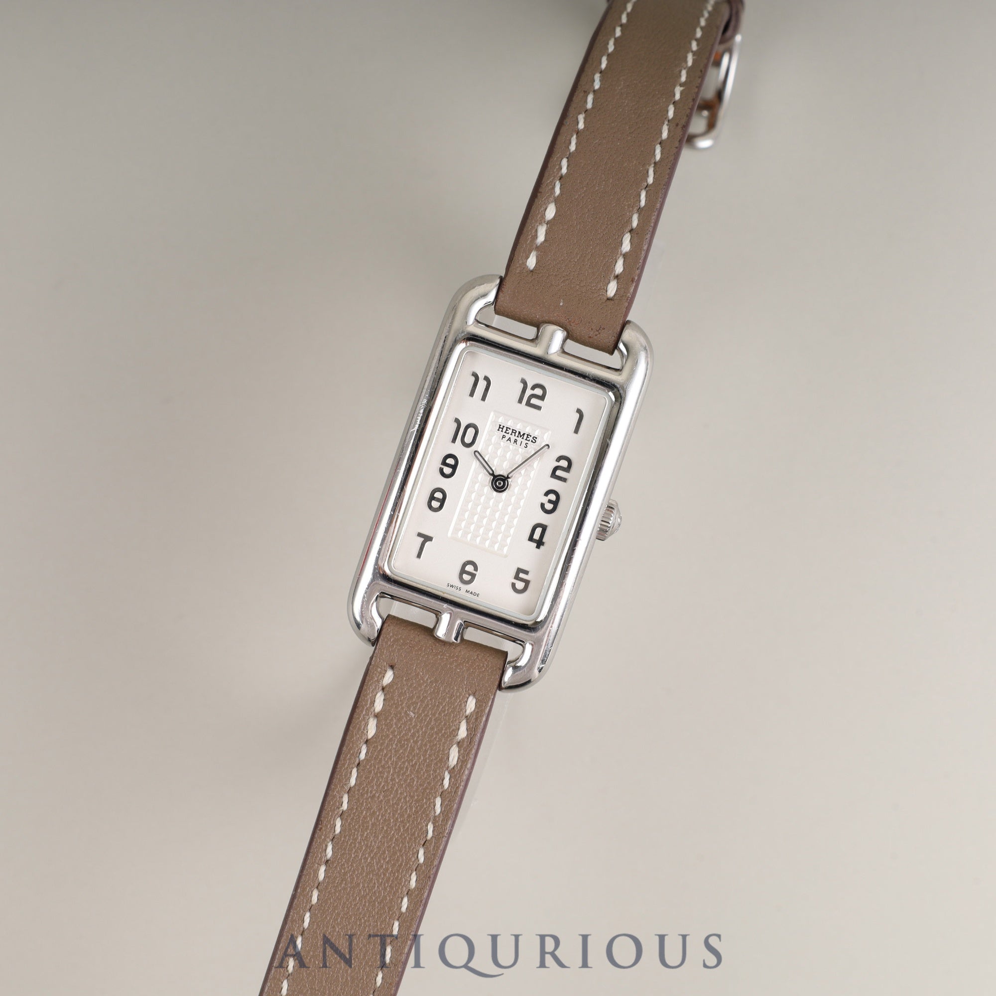 エルメス ナンタケットNA2.210 クォーツ Cal.280.002 SS 純正革ベルト(□R刻印:2014年) 純正尾錠(SS)シルバー文字盤 オーバーホール済み