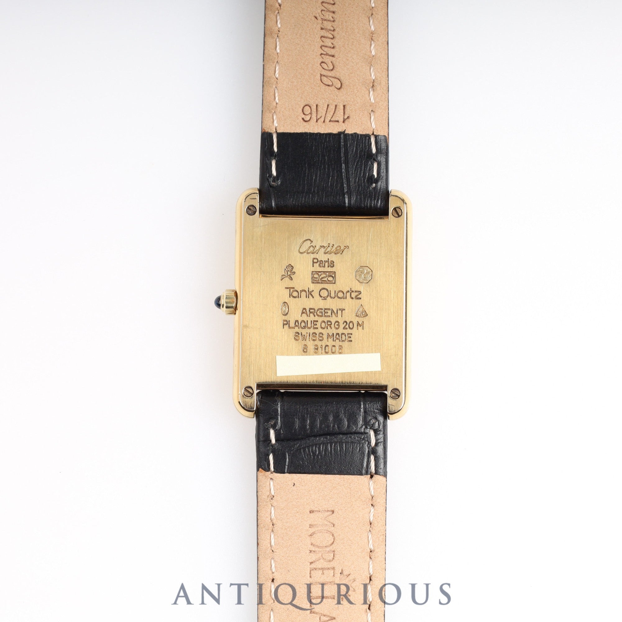 Cartier Must Tank LM QZ 6 81006 Flying Roman Silver Dial