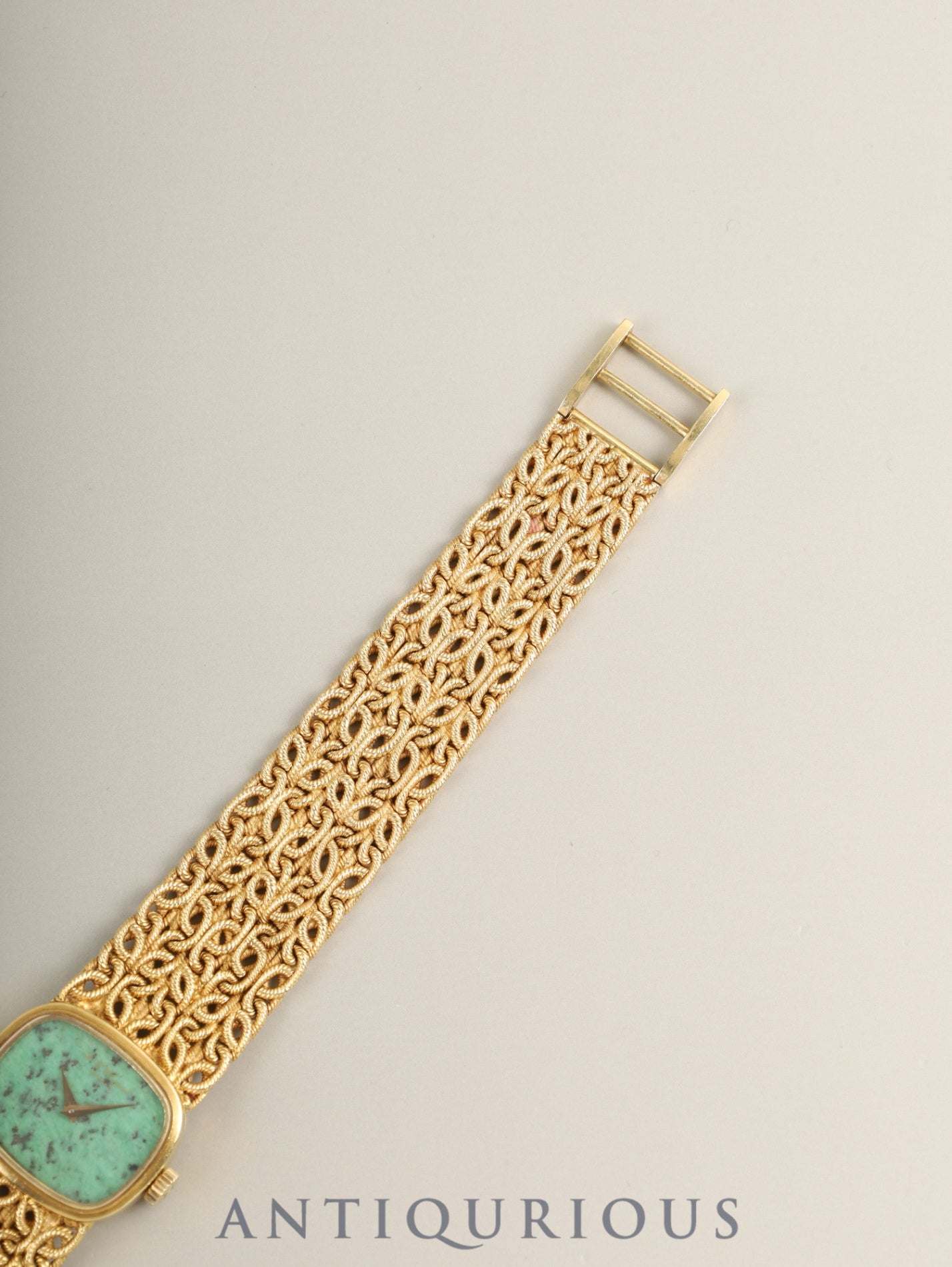 ショパール ジュエリーウォッチ 5028/1 手巻き Cal.4520(Felsa S.A.)750YG 750YG ジェダイト文字盤 オーバーホール済み