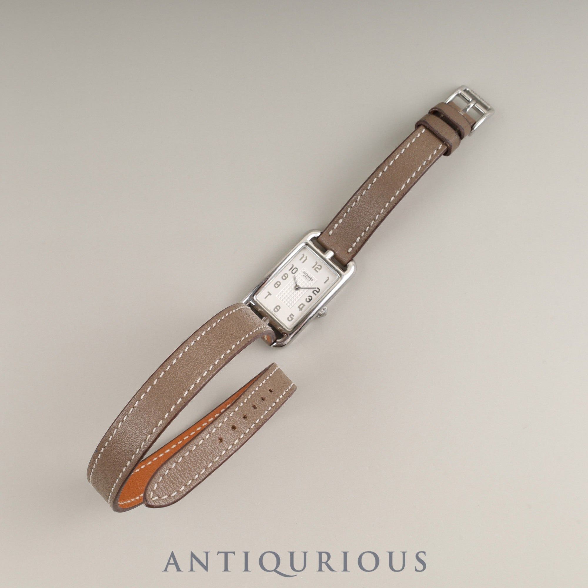 エルメス ナンタケットNA2.210 クォーツ Cal.280.002 SS 純正革ベルト(□R刻印:2014年) 純正尾錠(SS)シルバー文字盤 オーバーホール済み