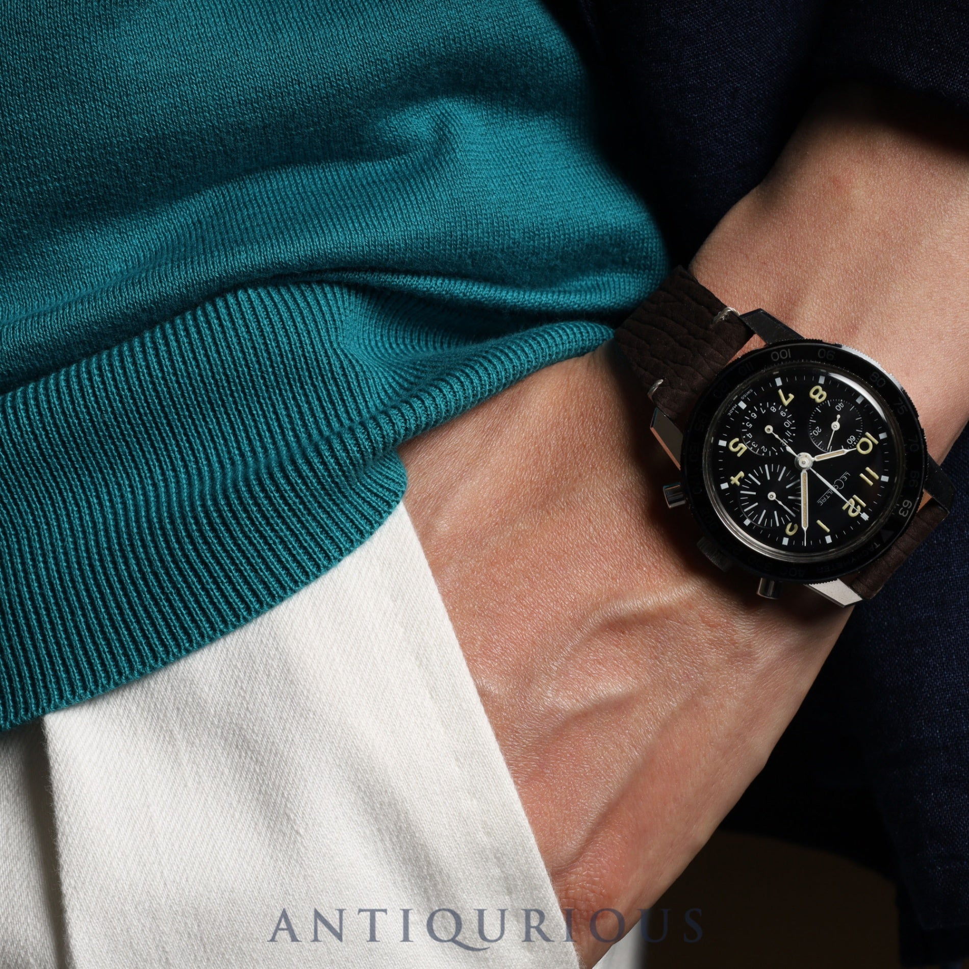 Jaeger-LeCoultre Shark Deep Sea E2643 Manual winding Cal.730 SS Leather Black dial