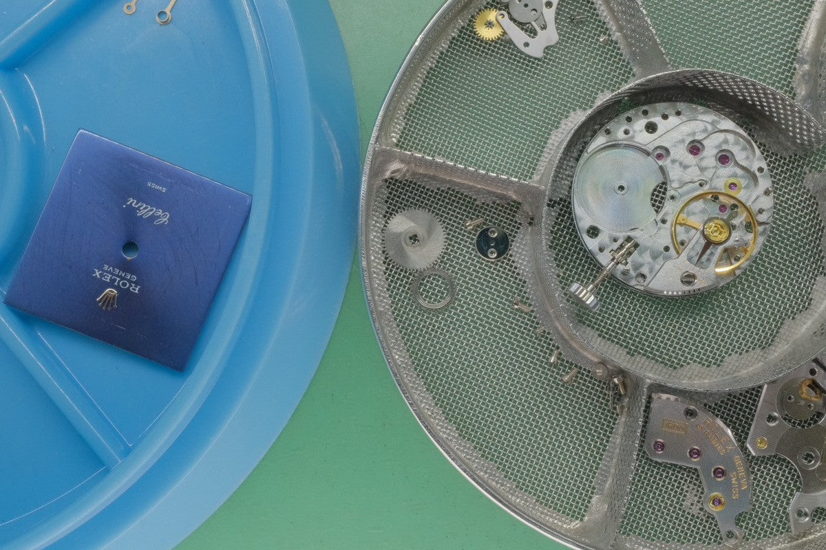 Rolex Cellini King Midas 4017 Manual winding Cal.1600 750 Leather Genuine buckle (SS) Blue dial 27 x 27 mm No. 34 (1971) Overhauled