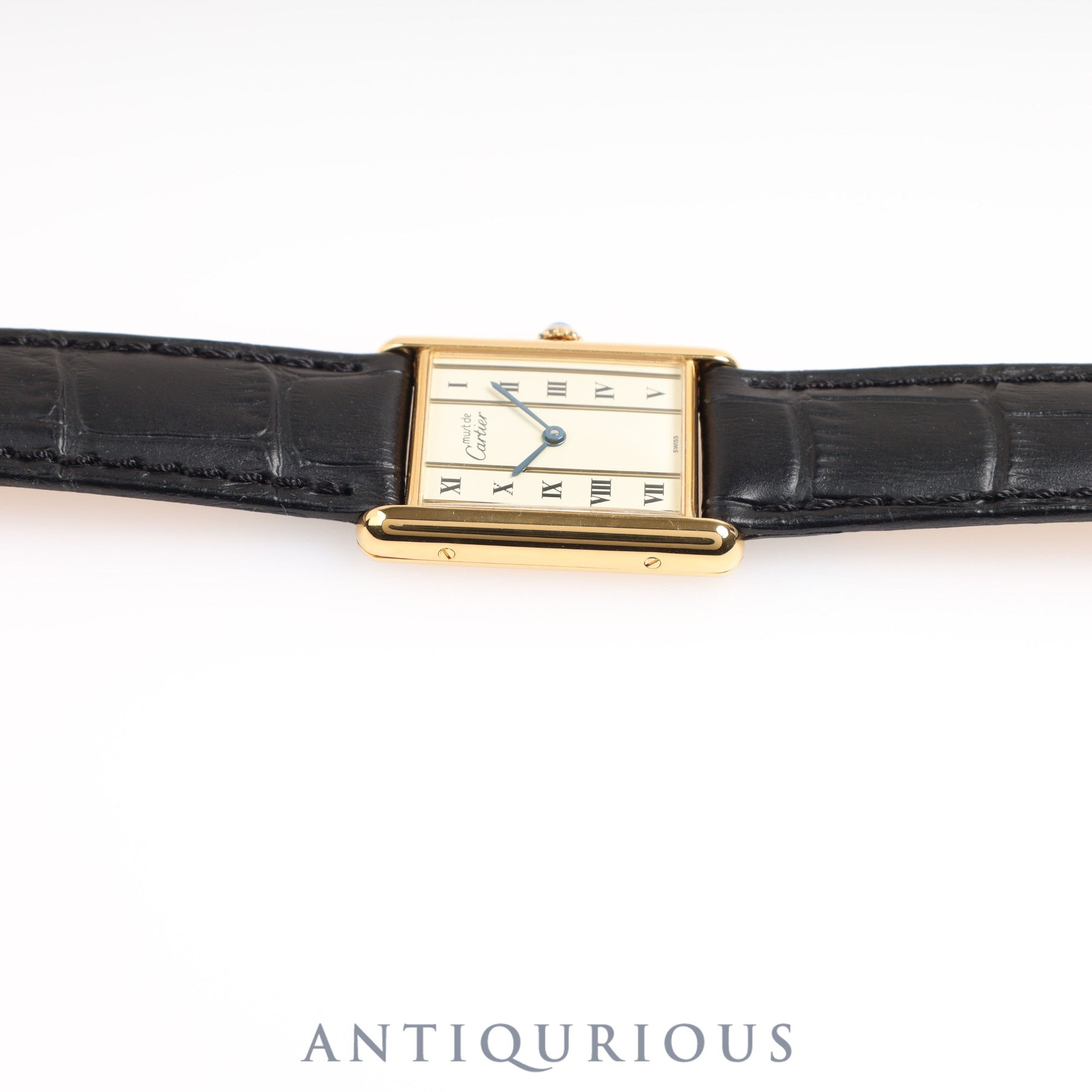 Cartier Must Tank LM QZ Straight Roman Newly Refurbished