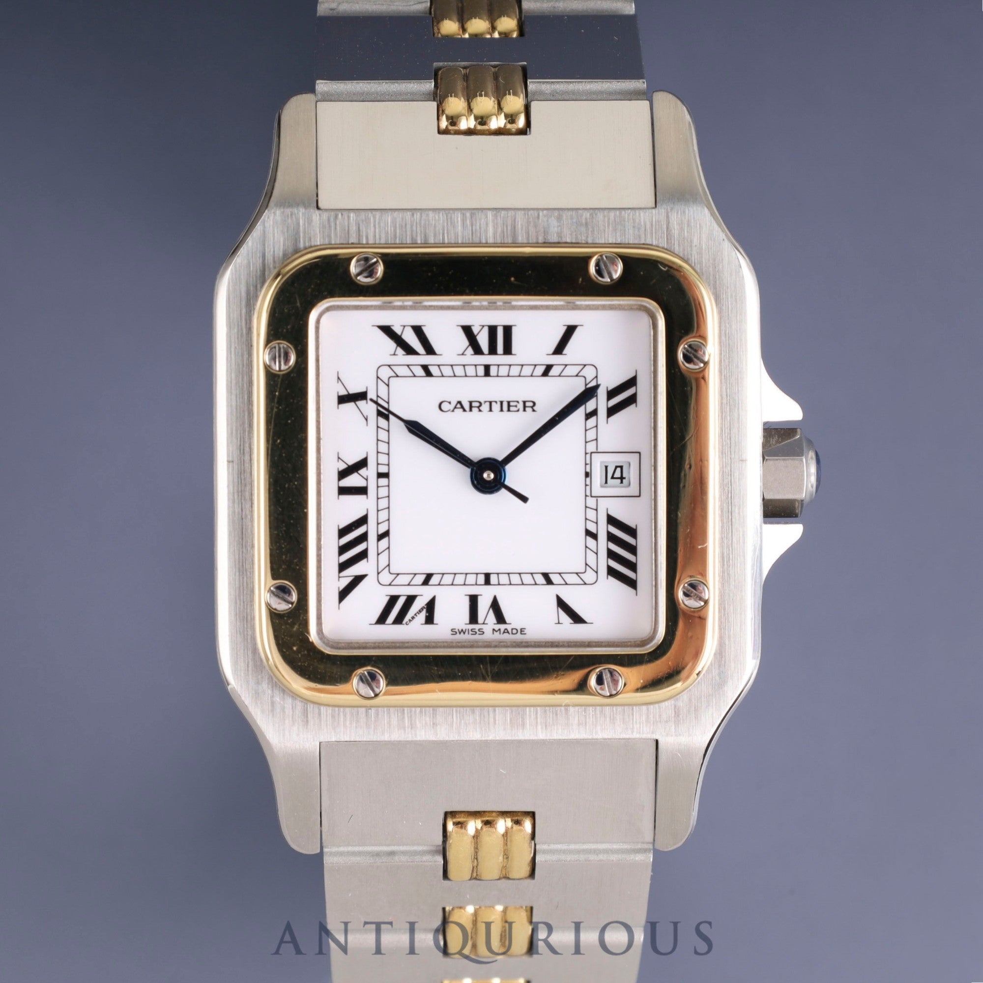 カルティエ サントス ガルベ LM 2961 自動巻き SS/YG SS/YG ホワイトローマン文字盤 カルティエブティックにてコンプリートサービス(フルメンテナンス)済み