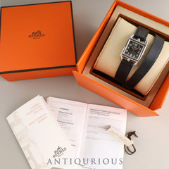 エルメス  ケープコッド CC1.210 クォーツ Cal.976.001 SS 純正革ベルト(□J刻:2006年、使用感あり)純正尾錠(SS) グレーアラビア文字盤 箱 冊子 保証書(無記載)オーバーホール済み