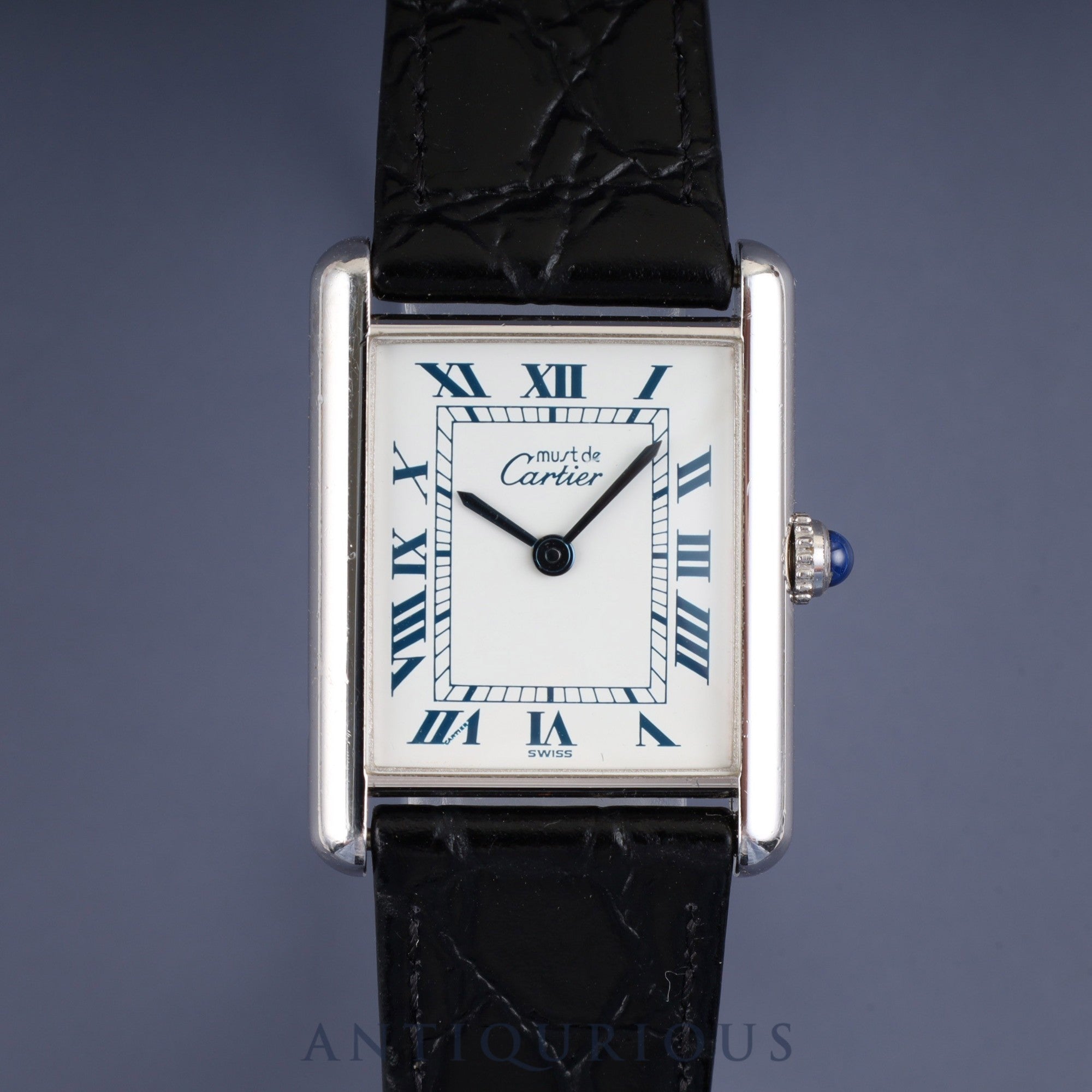 Cartier Must Tank LM 1616 Quartz Caliber 90 SV925 Leather Strap with Genuine Stainless Steel Buckle, White Roman Dial, Commemorative Engraving, Limited Edition of 100, Overhauled