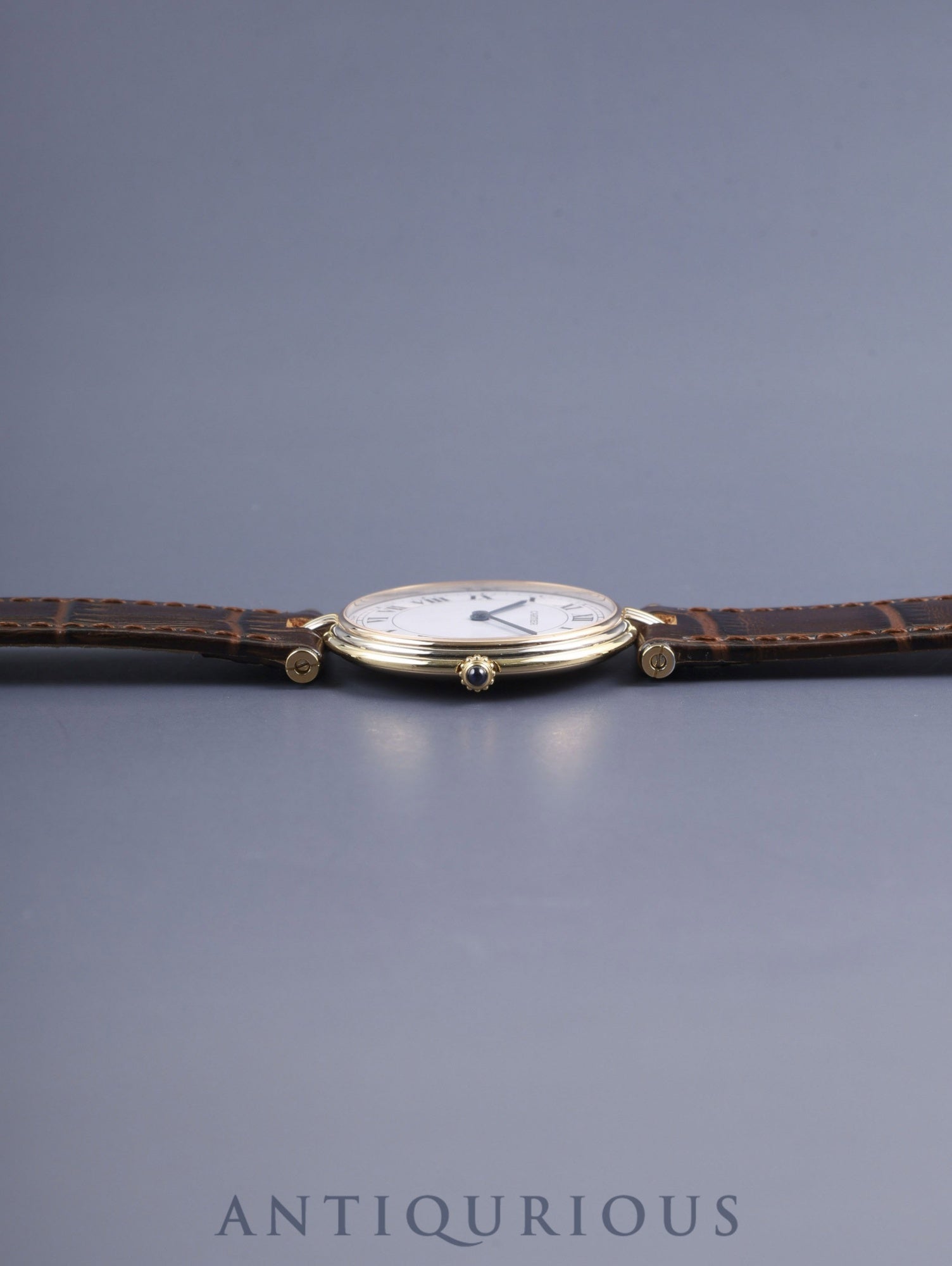 カルティエ ヴァンドーム トリニティ VLC LM 85533553/81003 クォーツ Cal.690 750YG 革 純正ピンバックル(GP) ホワイトローマン文字盤(SWISS MADE表記) オーバーホール済み