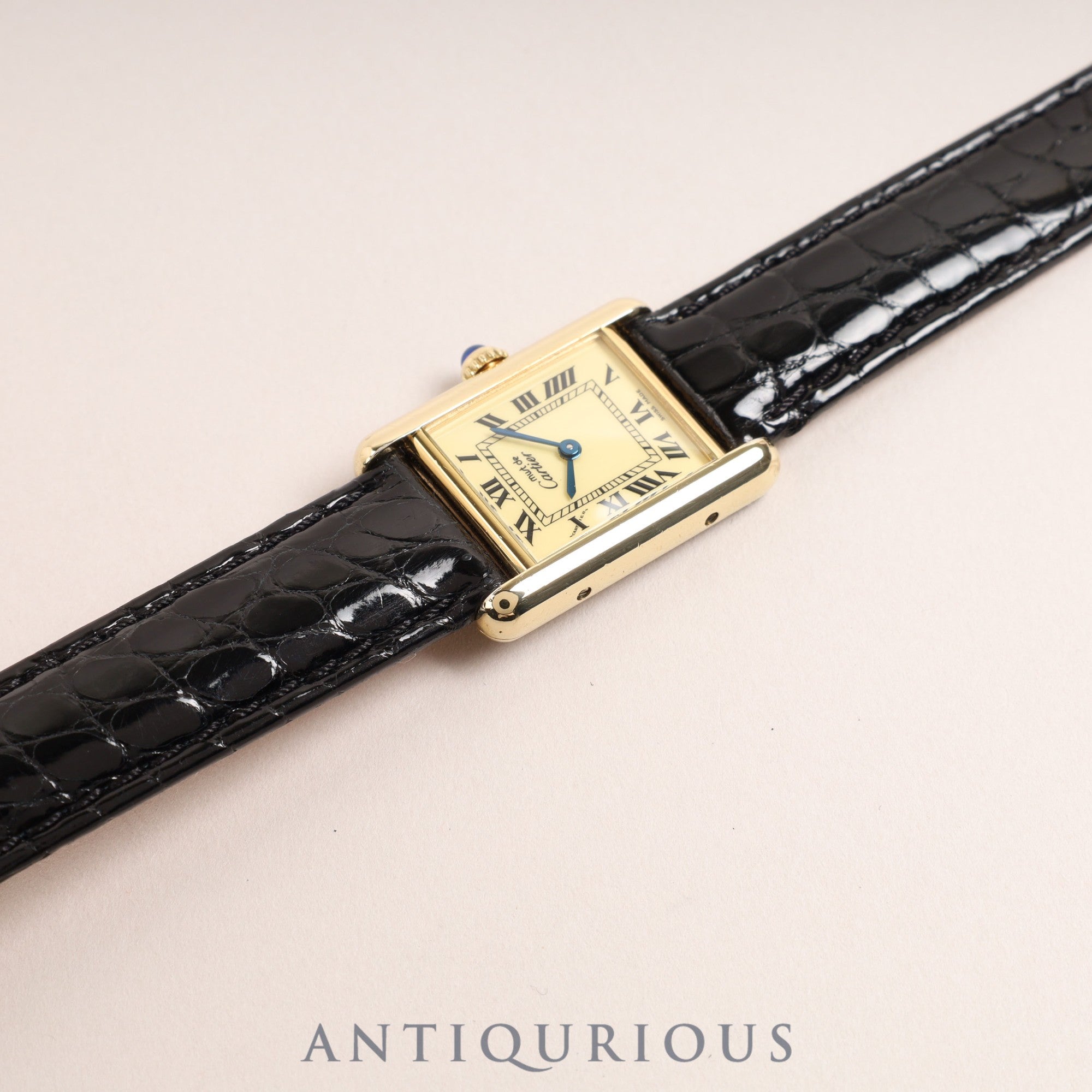 カルティエ マストタンク SM QZ アイボリーローマン文字盤 フルメンテナンス済み