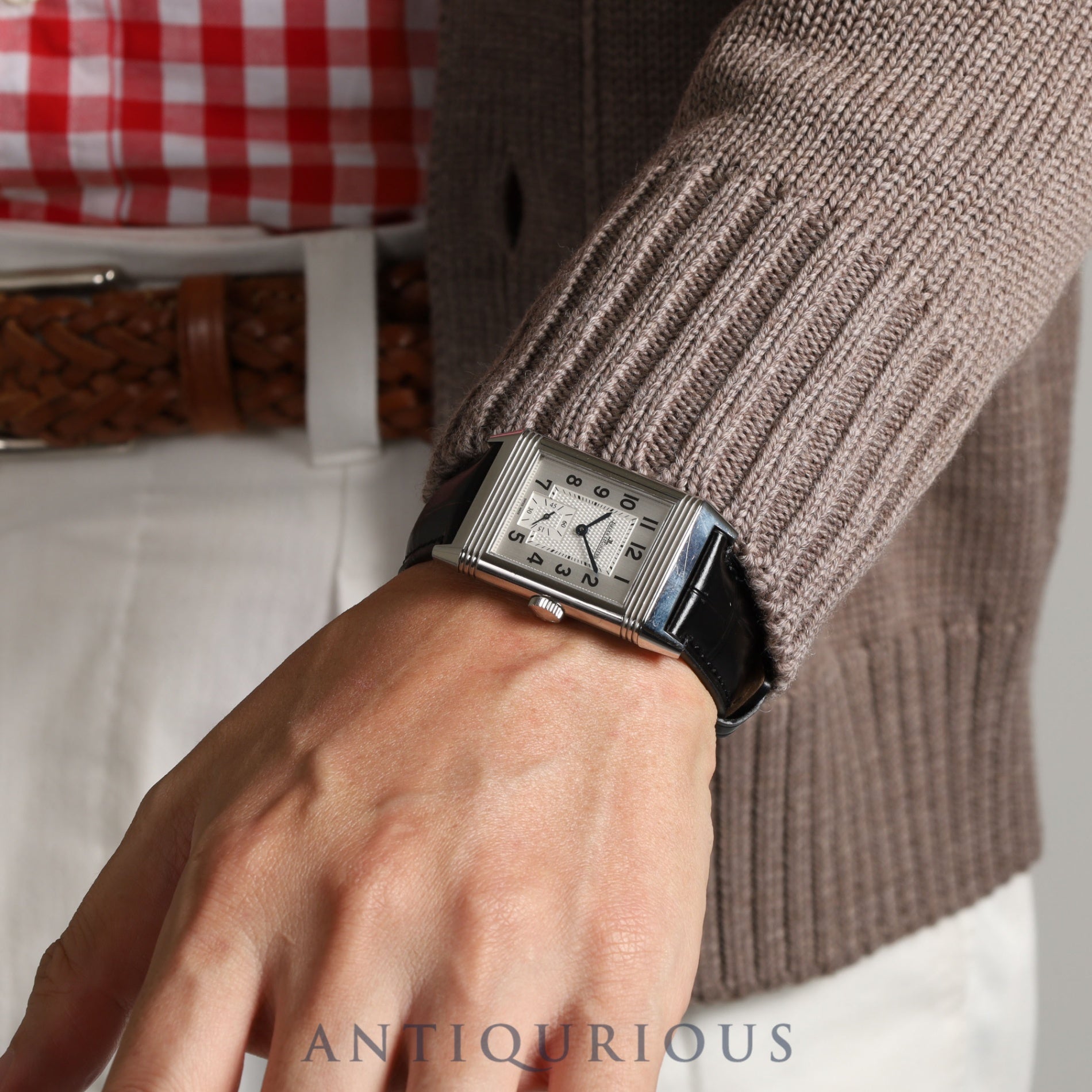 ジャガー・ルクルト レベルソ クラシック ラージ スモールセコンド 214.8.62 手巻き Cal.822/2 SS 革 純正尾錠(SS) アラビア文字盤 オーバーホール済み