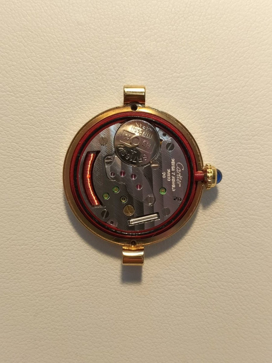 カルティエ マスト ヴァンドーム VLC SM W1006554 / 590004 クォーツ Cal.90 SV925 革 純正Dバックル(GP) サイドトリニティ文字盤 冊子 保証書(1994年)オーバーホール済み