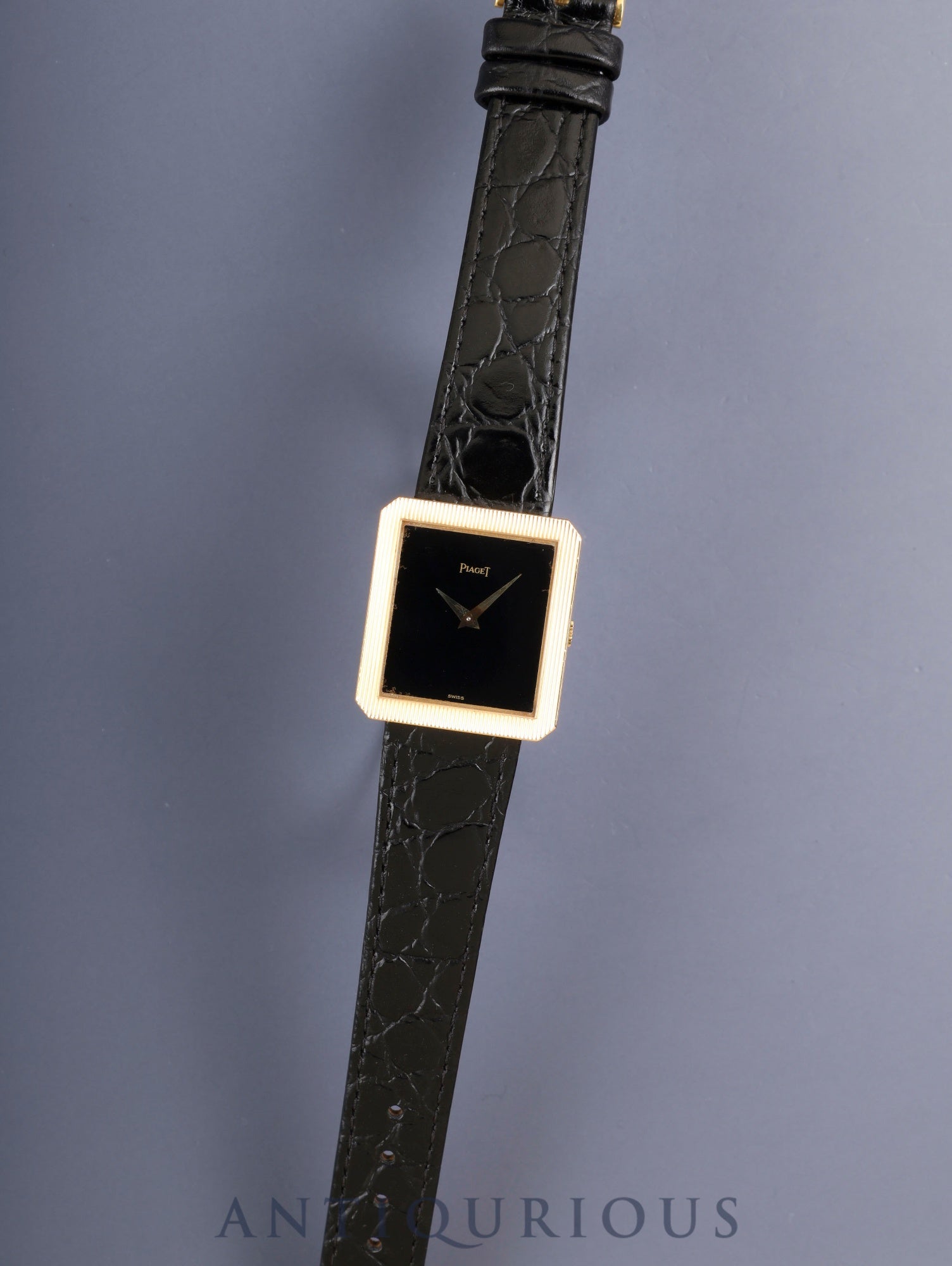 Piaget Protocol 9154 Manual Winding Cal.9P2 750YG Leather Original Pin Buckle (750YG) Black Dial With Original Leather Strap Overhauled