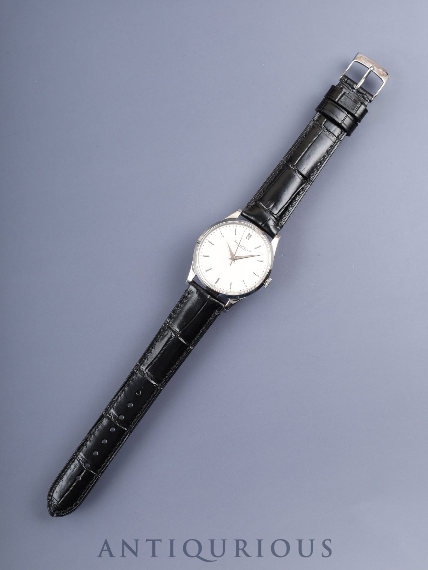 アイダブリュシー オールドインター 自動巻き Cal.C.853 SS 革 社外尾錠(SS)シルバー文字盤 オーバーホール済み