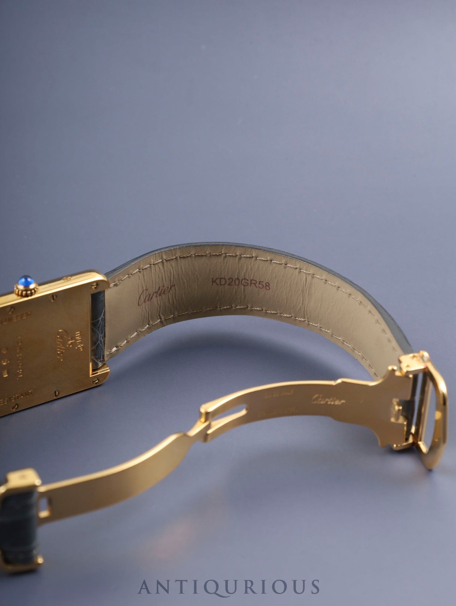 カルティエ マストタンク GM(XL) W1017454 / 2413 クォーツ Cal.687 SV925 純正革ベルト 純正Dバックル(GP)アイボリーローマン文字盤 箱 冊子 保証書 (2004年) オーバーホール済み