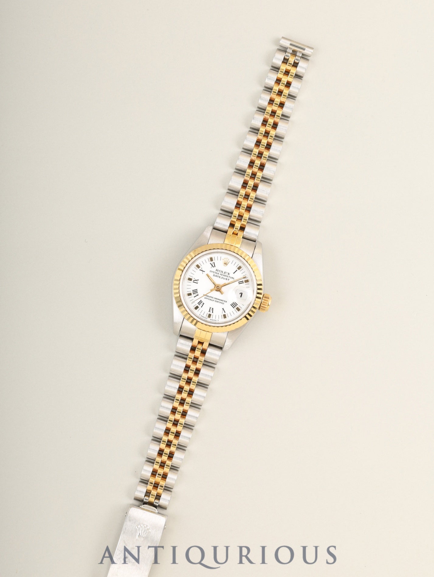 Rolex Datejust Lady 69173 Automatic Cal.2135 SS/YG SS/YG White Roman Dial S-serial (1993) Box, Warranty Card (1995 / Name written), Booklet, Overhauled
