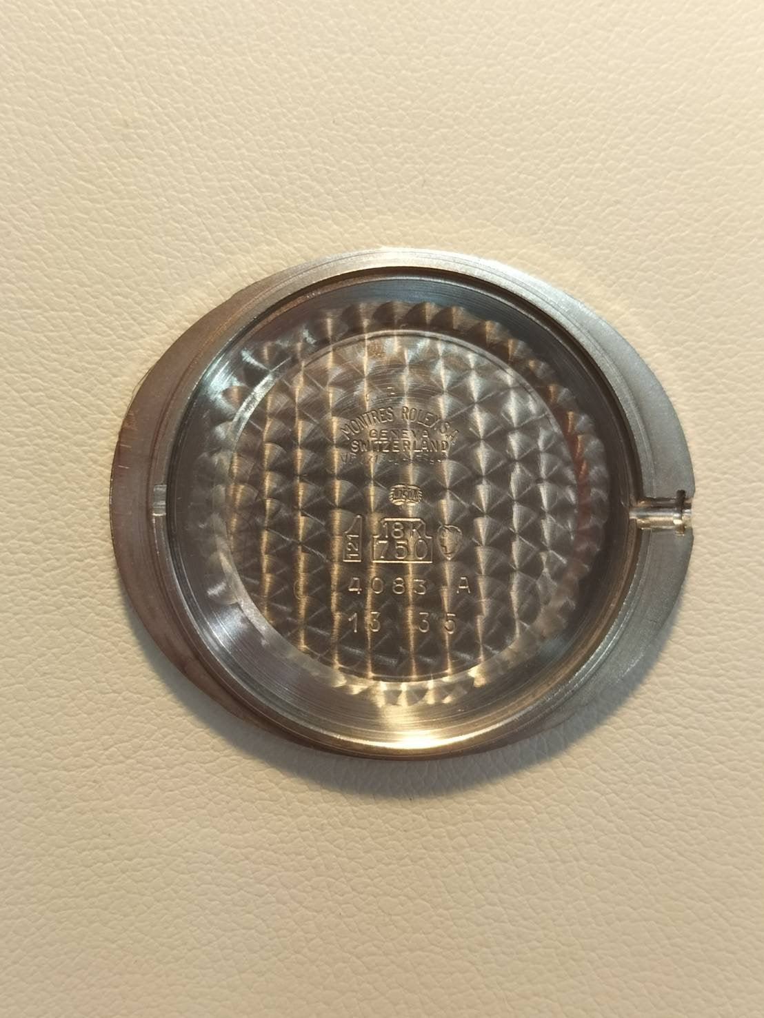 Rolex Cellini 4083 Manual winding Cal.1601 750 Leather Genuine buckle (SS) Blue gradient dial No. 43 (1975) Overhauled