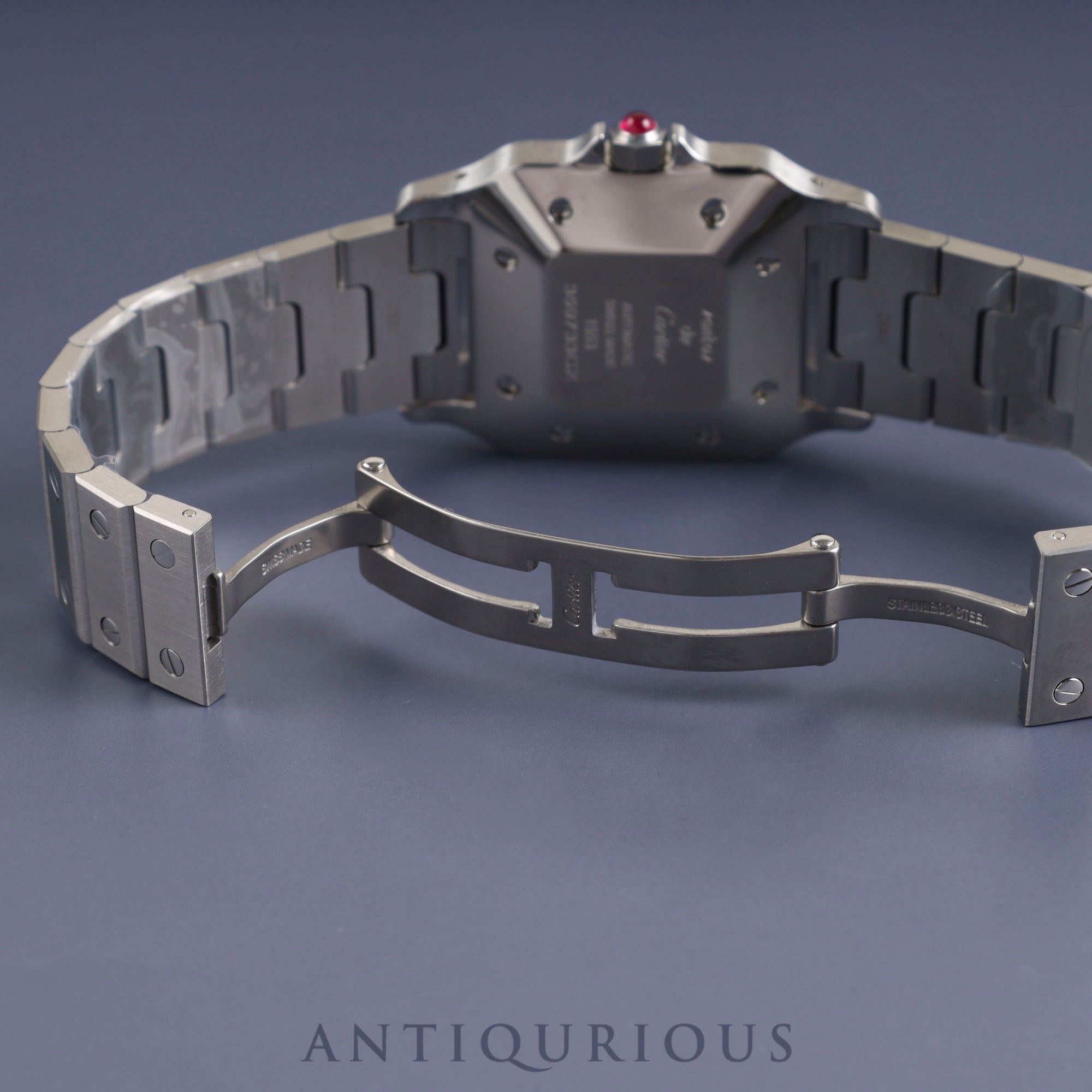 Cartier Santos Galbee LM 45168281/1553 Automatic SS SS Garnet dial Bordeaux dial Complete service (full maintenance) completed at Cartier boutique