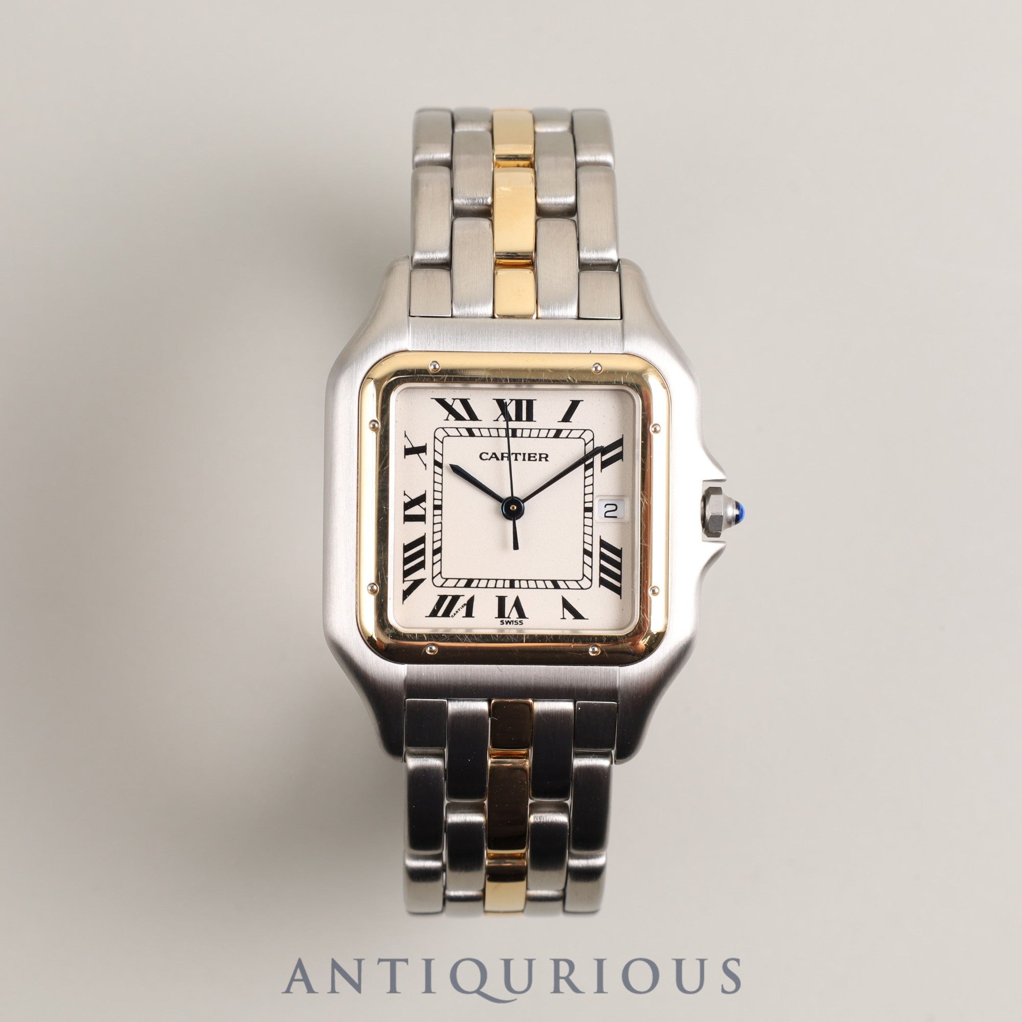 Cartier Panthere LM W25027B5 / 187957 Quartz SS/YG SS/YG Ivory Roman dial Box and booklet Complete Cartier boutique service completed