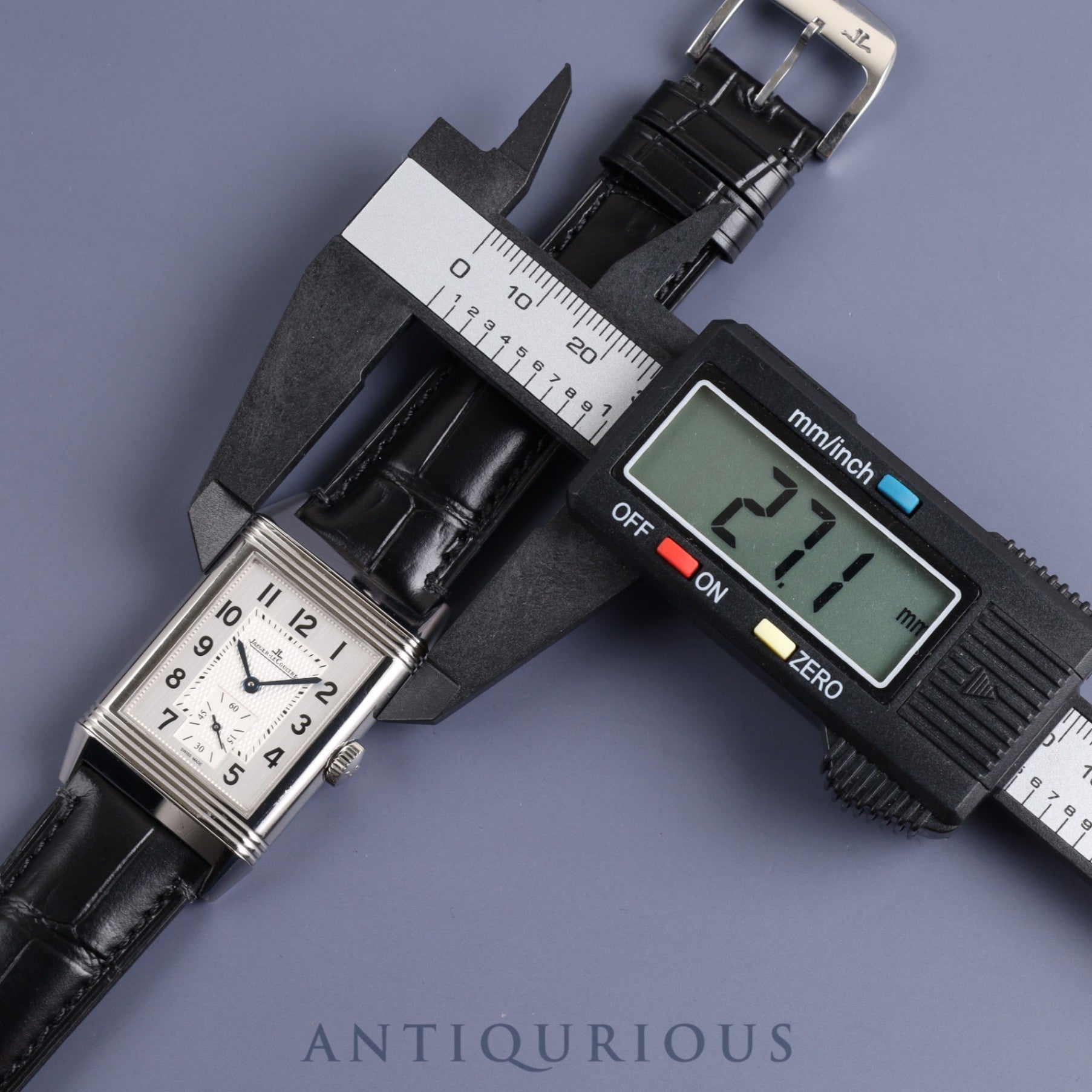 ジャガー・ルクルト レベルソ クラシック ラージ スモールセコンド 214.8.62 手巻き Cal.822/2 SS 革 純正尾錠(SS) アラビア文字盤 オーバーホール済み