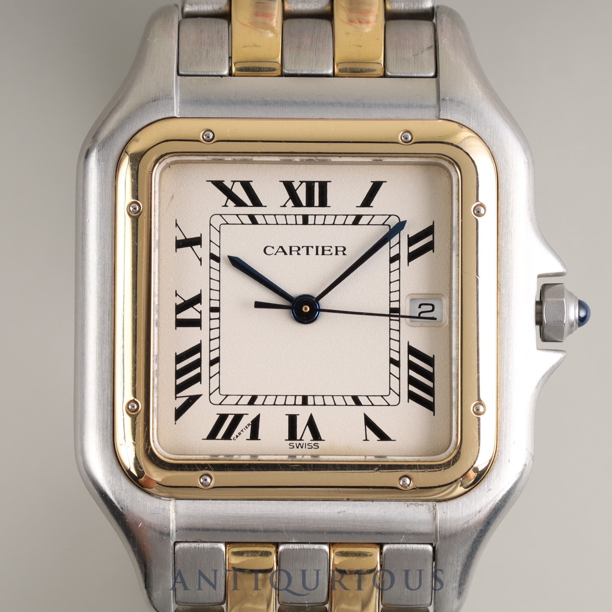 Cartier LM Panthere LM W25027B6 / 187957 Quartz SS/YG SS/YG Ivory Roman Dial Warranty (1995)