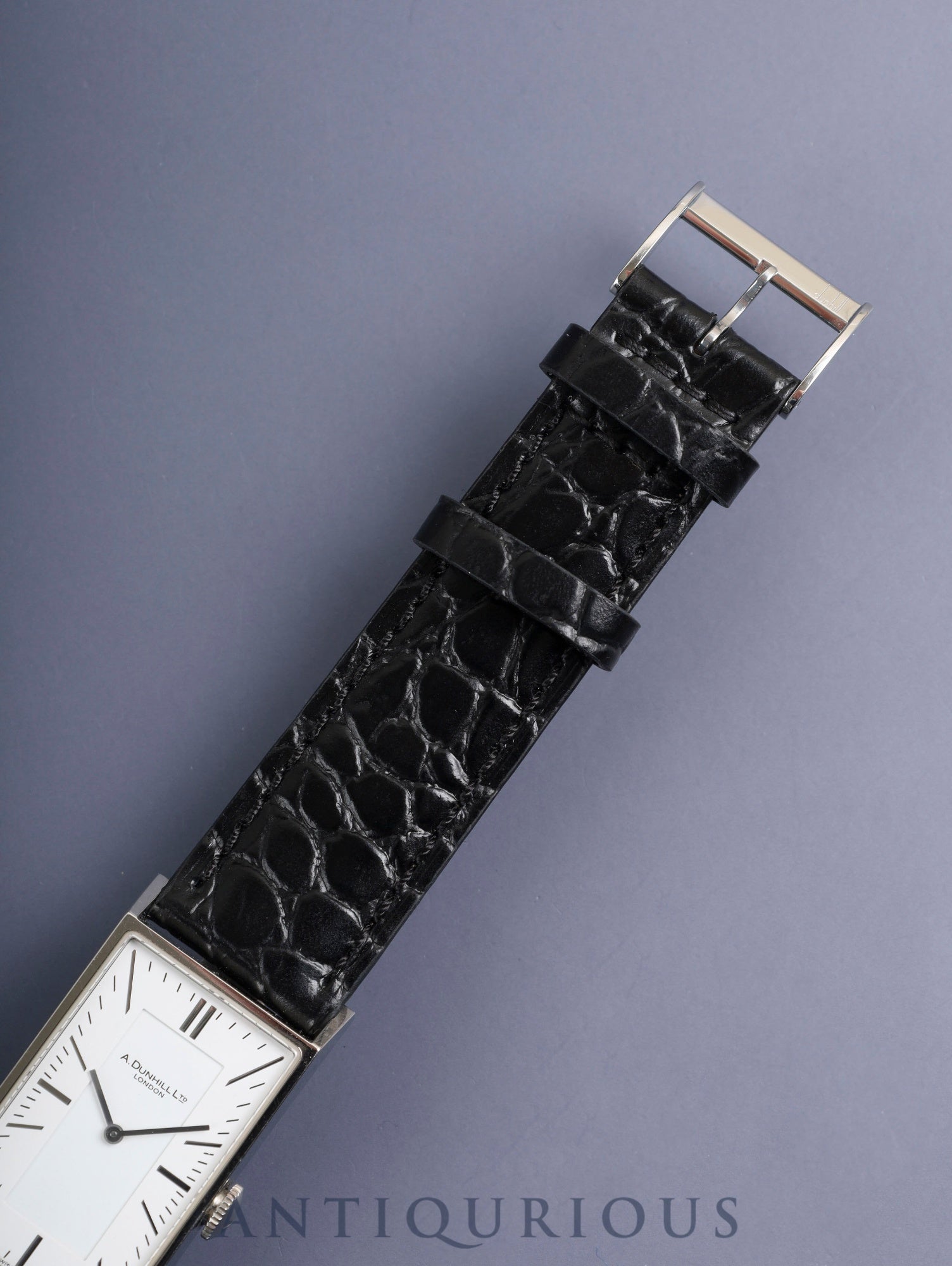 ダンヒル ウェイファー 8036 クォーツ Cal.ETA E03.001 SS 革 純正尾錠(SS) ホワイト文字盤 箱 説明書 保証書(無記載)純正ベルト オーバーホール済み